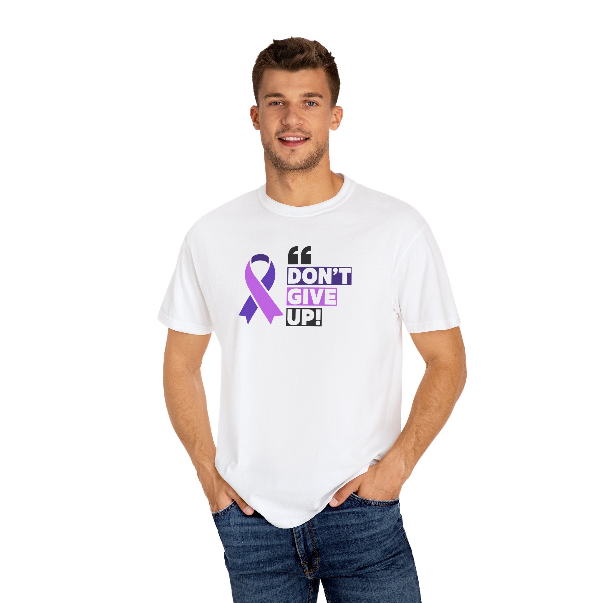 Don't Give Up Unisex Garment - Dyed T-Shirt for Epilepsy Awareness Tee - Clothing, T-shirts - EpiAl's Shop