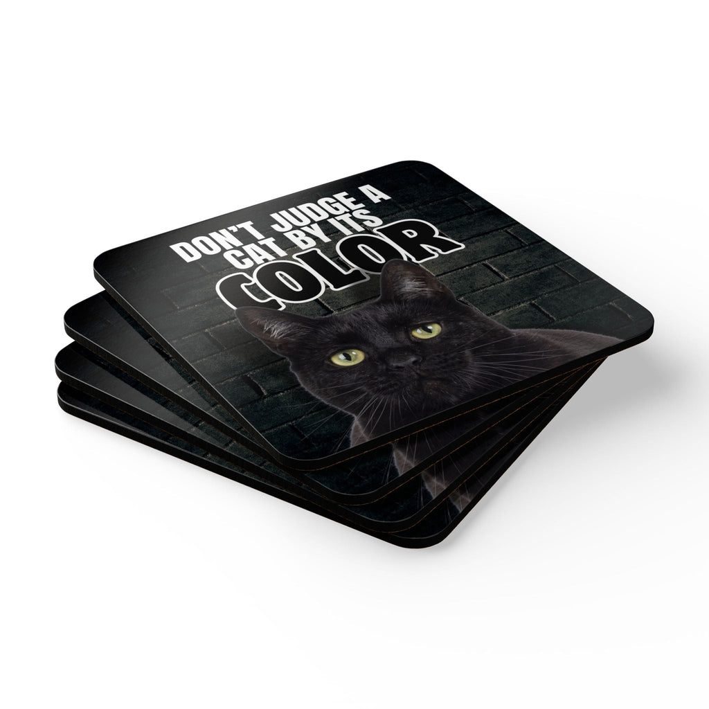 Don't Judge a Cat Corkwood Coaster Set - Home Decor - EpiAl's Shop