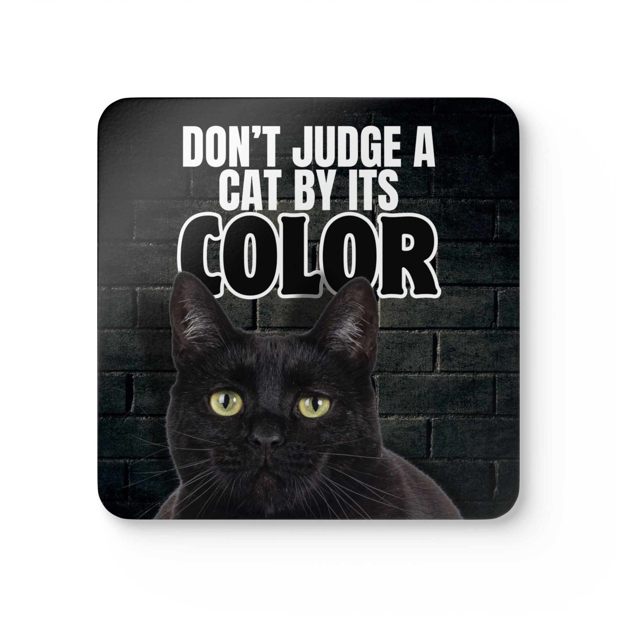 Don't Judge a Cat Corkwood Coaster Set - Home Decor - EpiAl's Shop