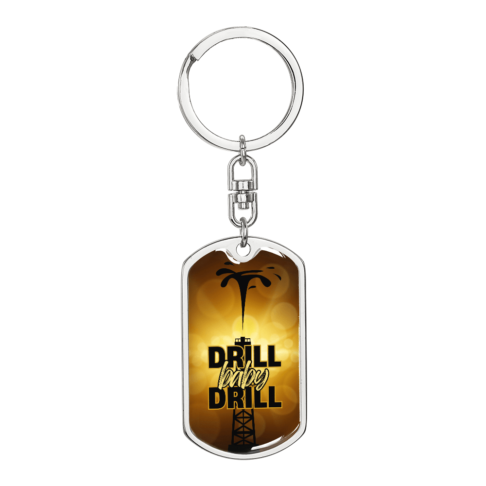 Drill Baby Drill (Trump) Gold Keychain - Jewelry, Keychains - EpiAl's Shop