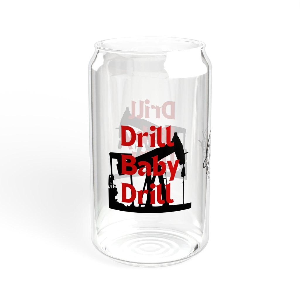 Drill Baby Drill (Trump) Sipper Glass, 16oz - Drinkware, Tumblers - EpiAl's Shop