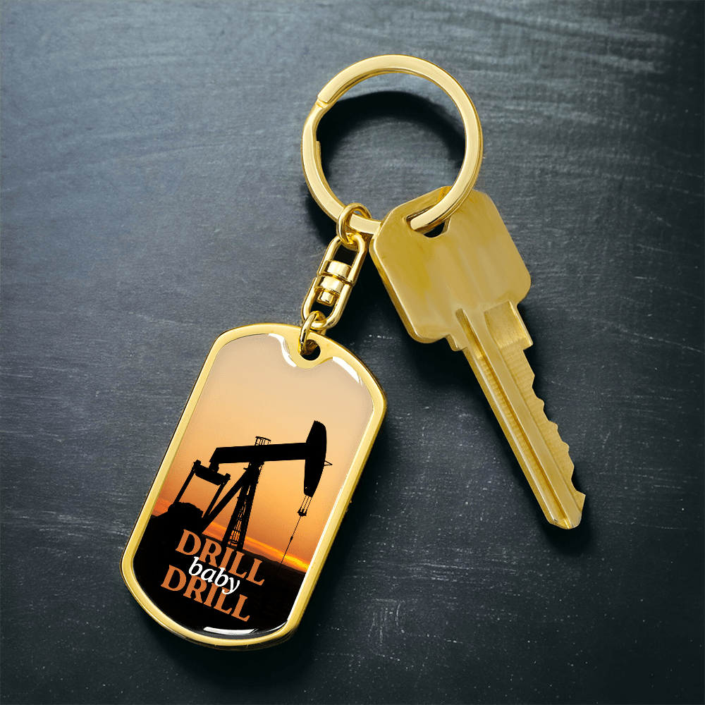 Drill Baby Drill (Trump) Sunset Keychain - Jewelry, Keychains - EpiAl's Shop