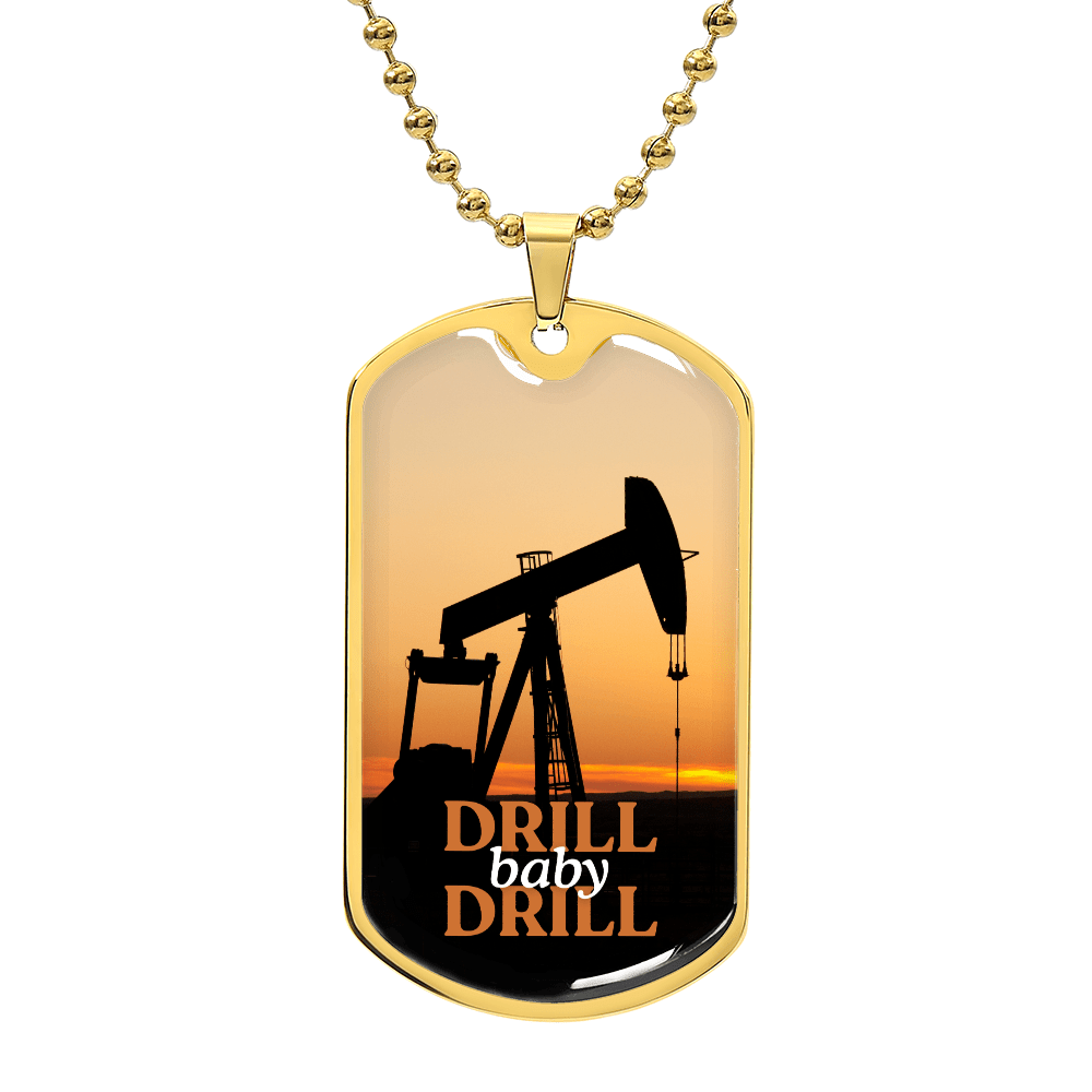 Drill Baby Drill (Trump) Sunset Necklace - Jewelry, Necklaces - EpiAl's Shop