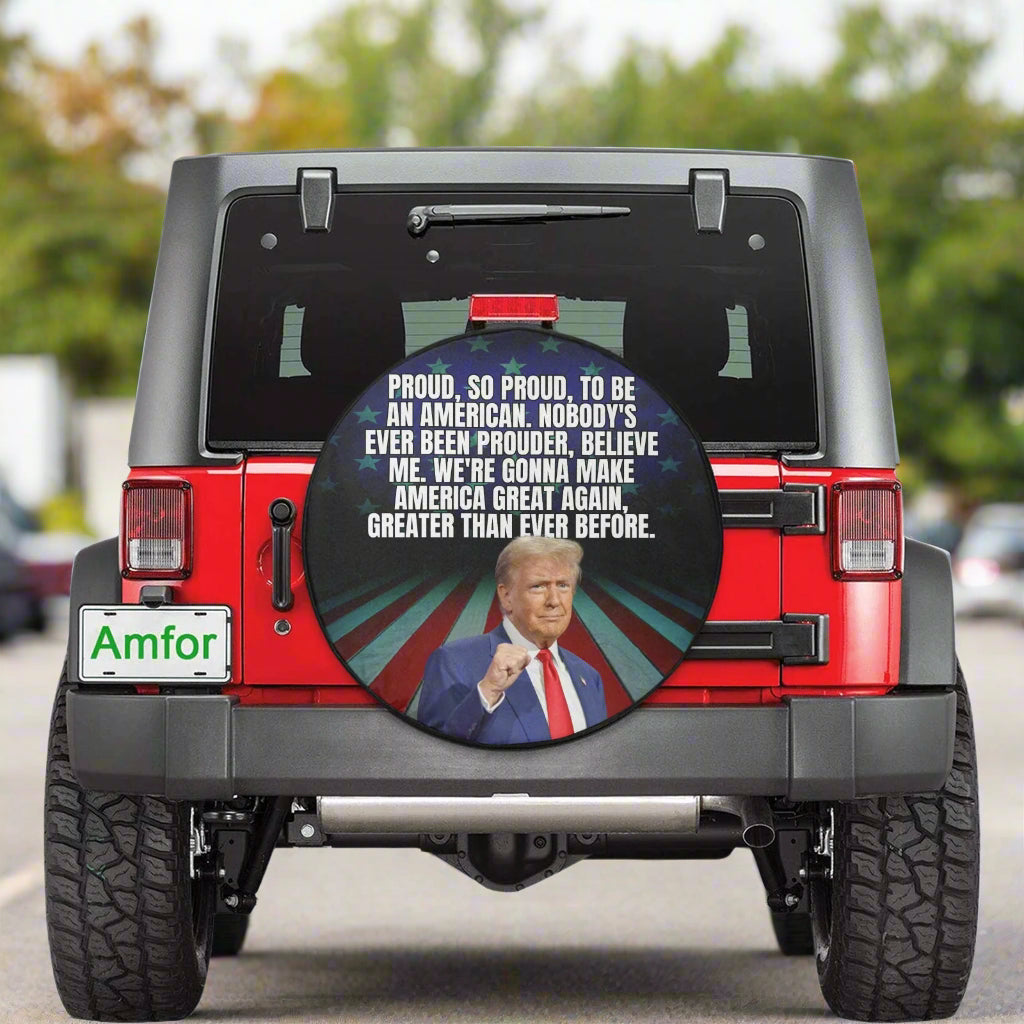 Trump Proud to be American Spare Tire Cover (Small)(15")