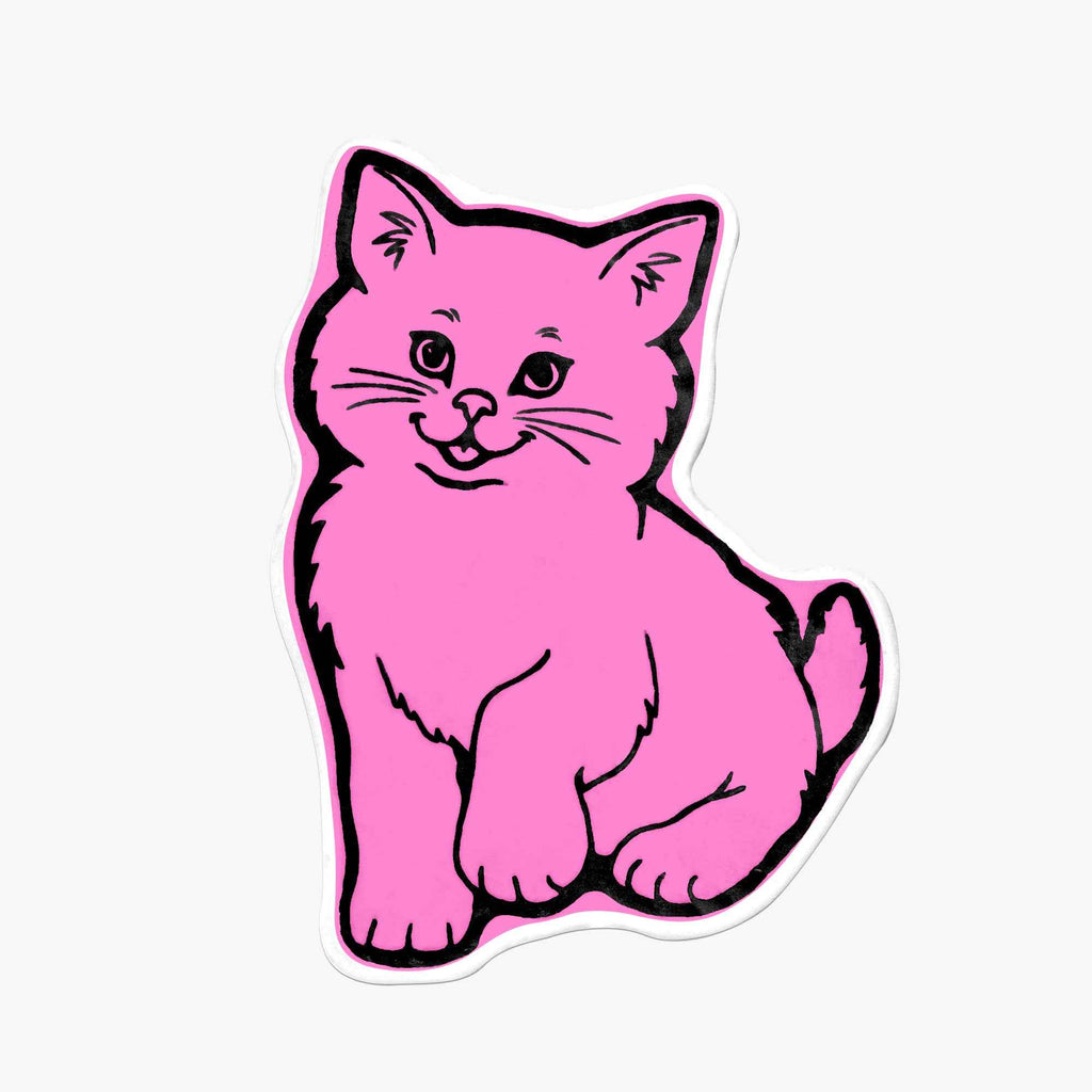 Pinky Kitty Cat Shaped Rug