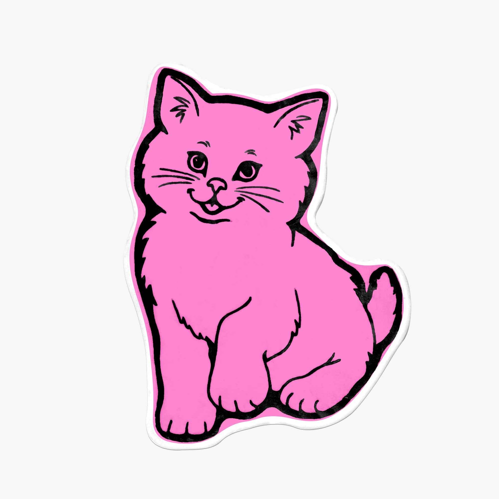 Pinky Kitty Cat Shaped Rug