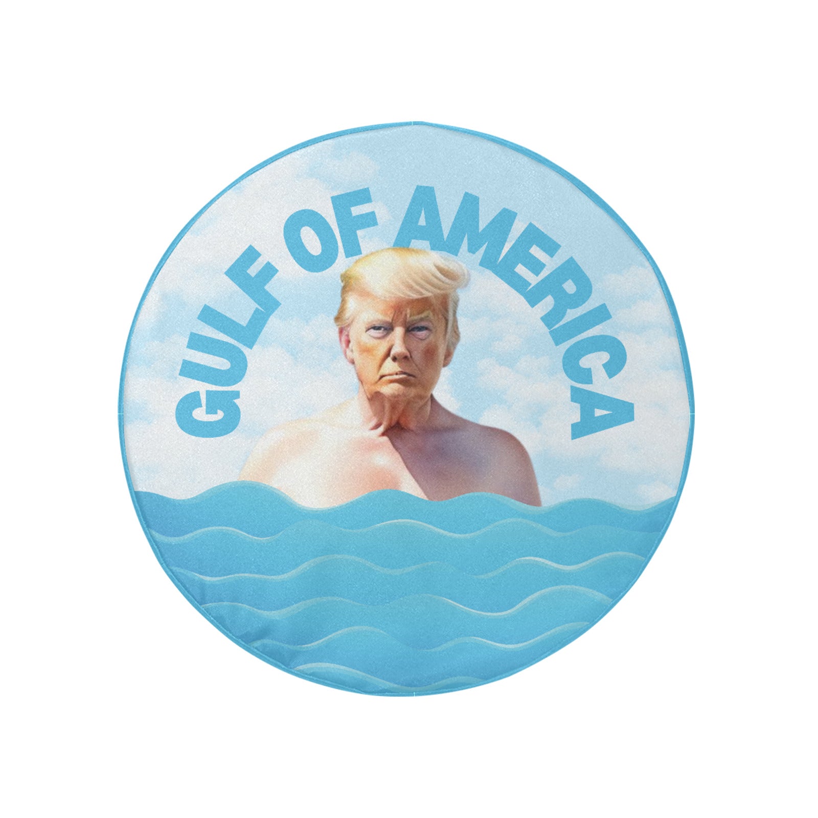Trump in the Gulf Spare Tire Cover (Medium)(16")