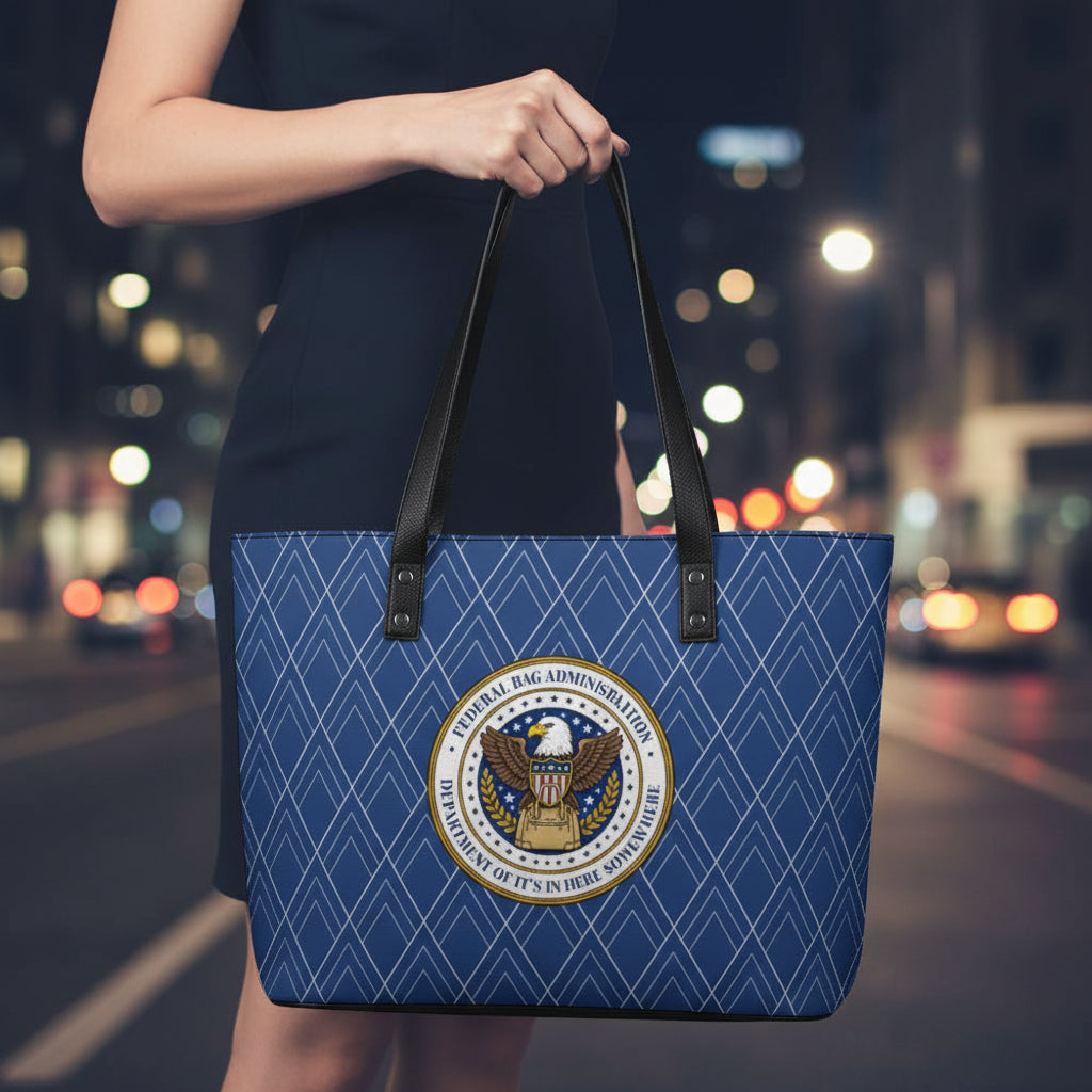 Federal Bag Administration Tote – Department of It’s In Here Somewhere – Faux Seal Handbag