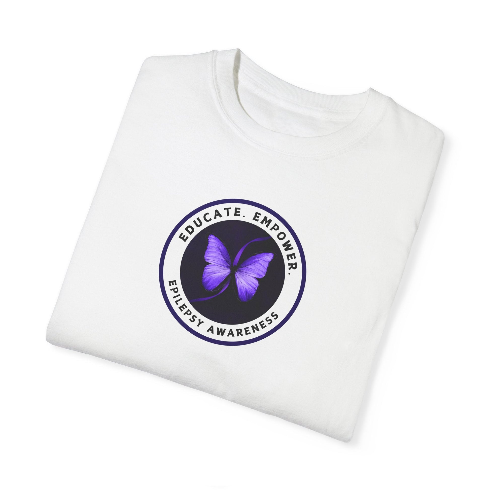 Educate Empower Epilepsy Awareness Unisex Garment - Dyed T - shirt - T - Shirt - Epileptic Al’s Shop