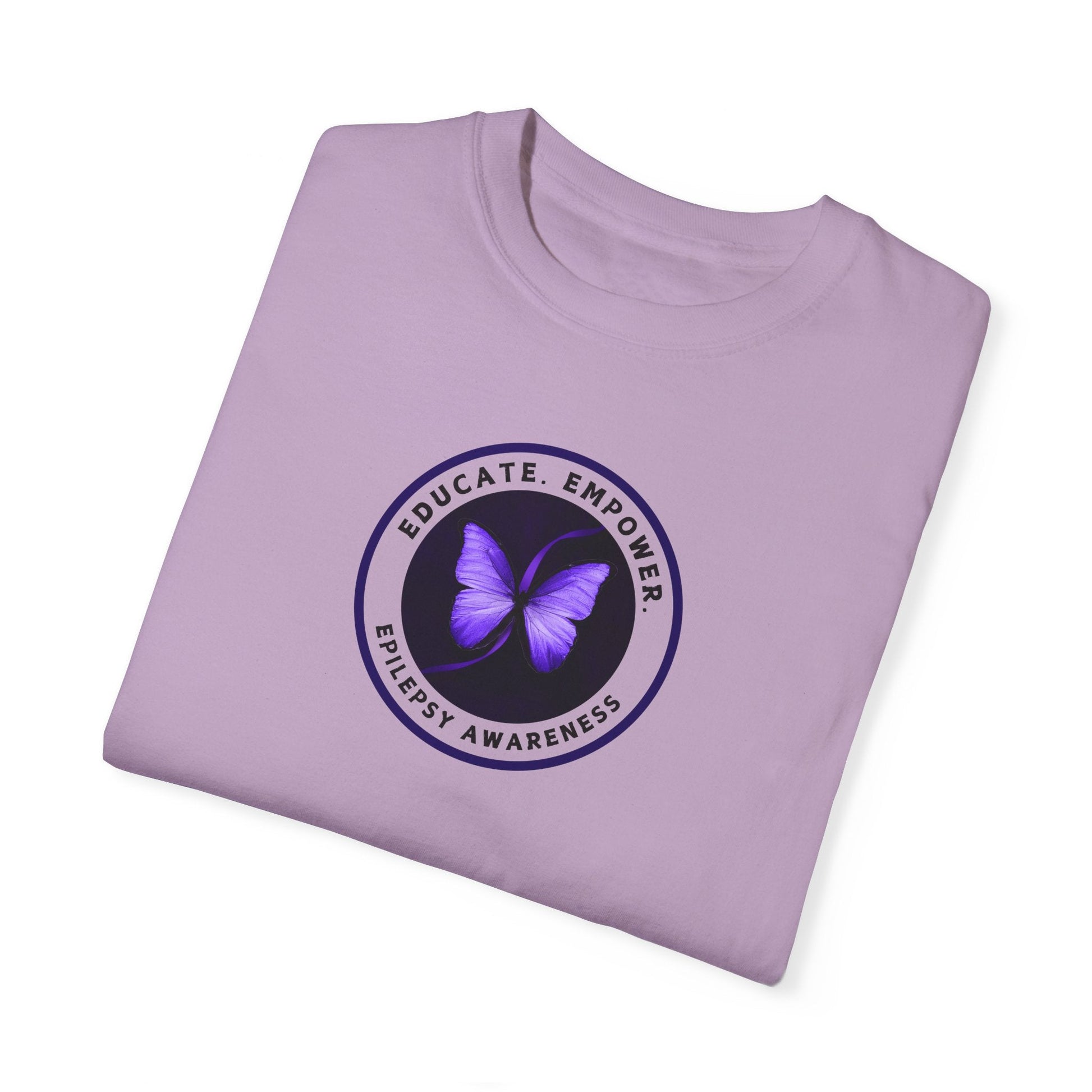 Educate Empower Epilepsy Awareness Unisex Garment - Dyed T - shirt - T - Shirt - Epileptic Al’s Shop