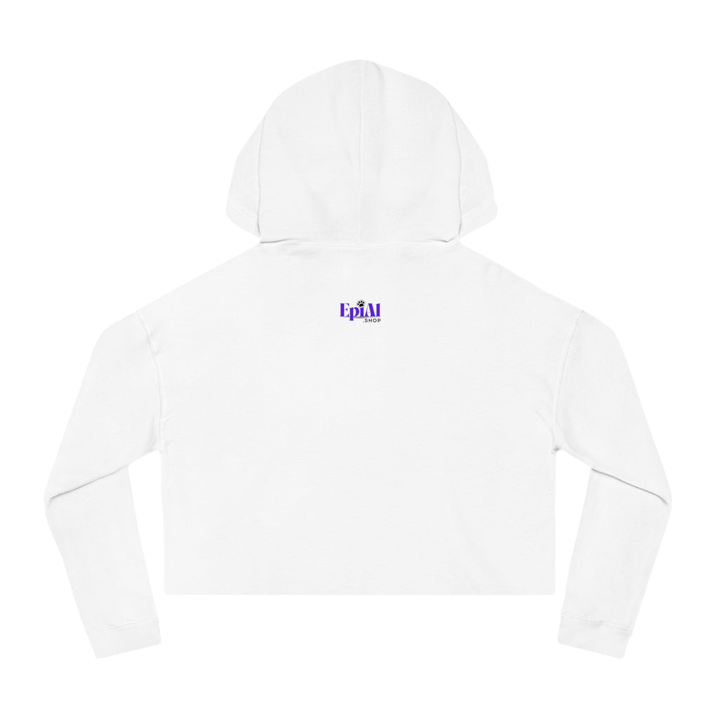 Educate, Empower Epilepsy Awareness Women's Cropped Hooded Sweatshirt - Hoodie - EpiAl's Shop