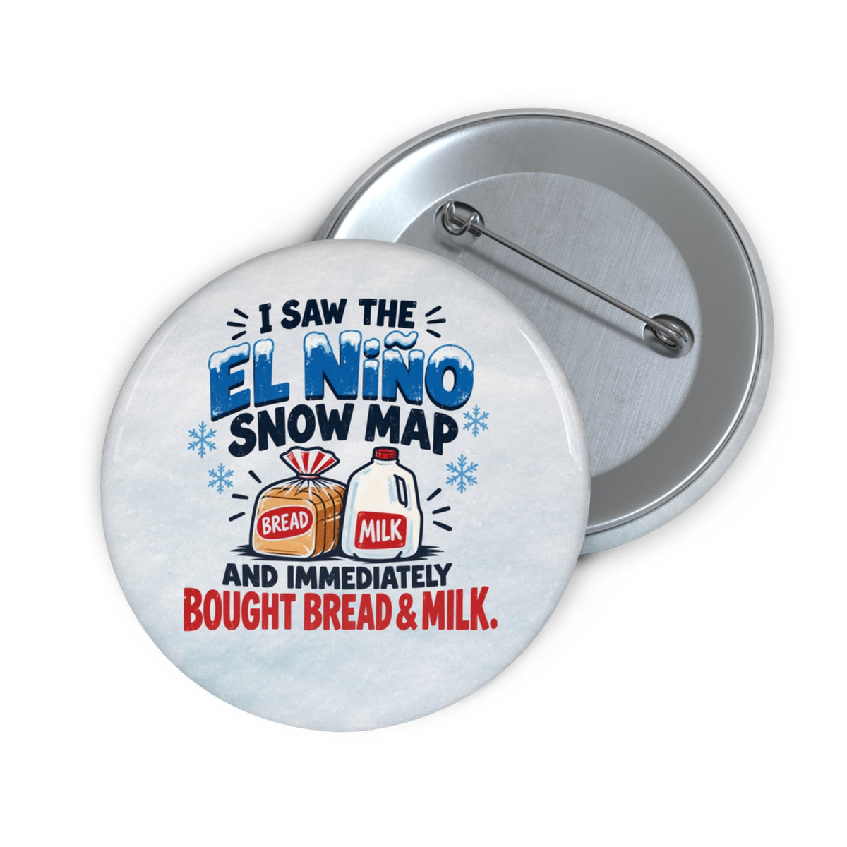 El Niño Snow Map Bread & Milk Pinback Button - Buttons, Pinback - EpiAl's Shop