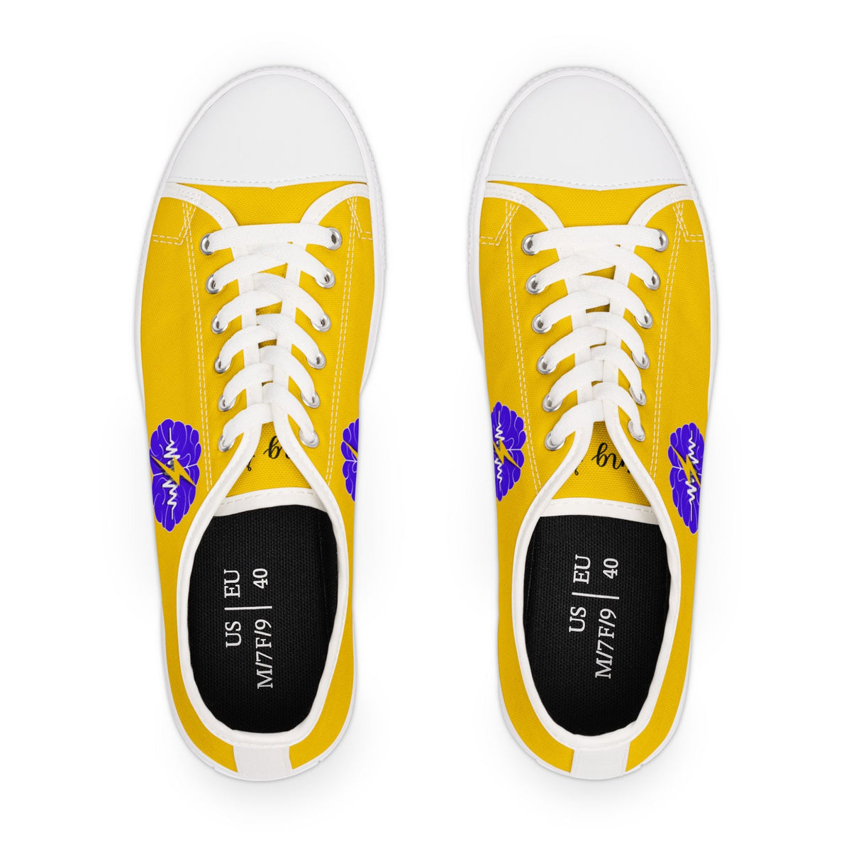 Electric Brain Yellow Low-Top Sneakers for Women - Shoes, Sneakers - EpiAl's Shop