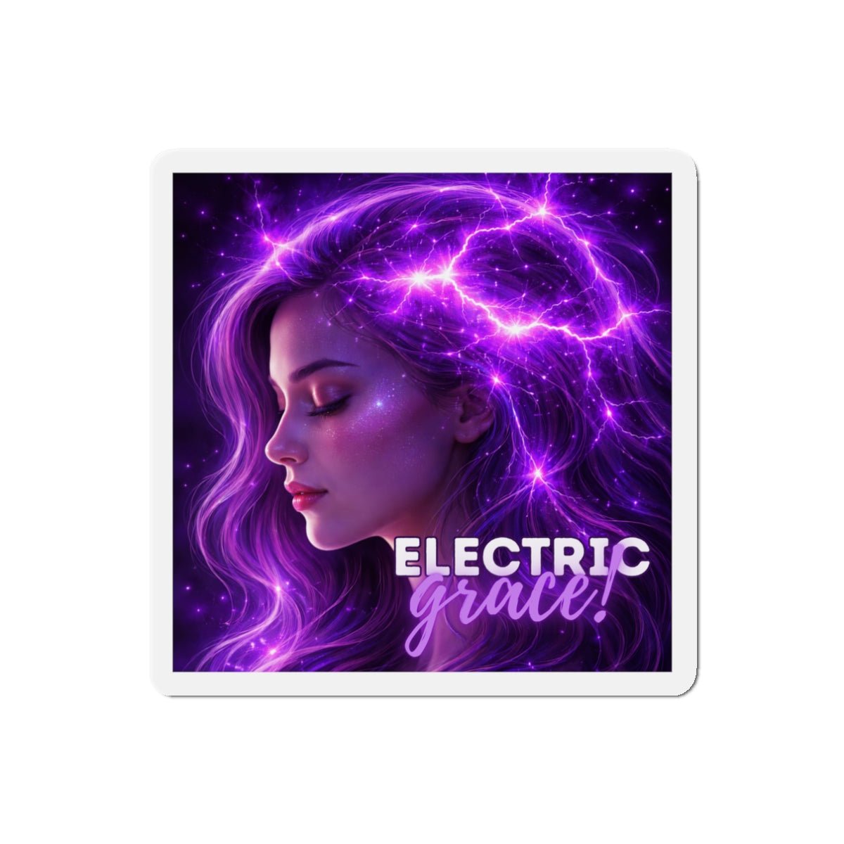 Electric Grace Magnet – Purple Energy Art Design - Magnets, Indoor & Outdoor - EpiAl's Shop