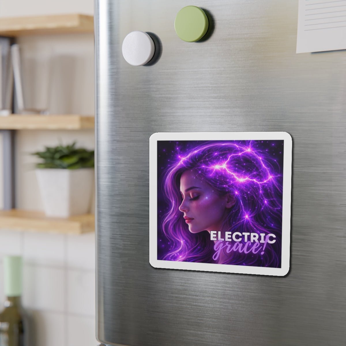 Electric Grace Magnet – Purple Energy Art Design - Magnets, Indoor & Outdoor - EpiAl's Shop