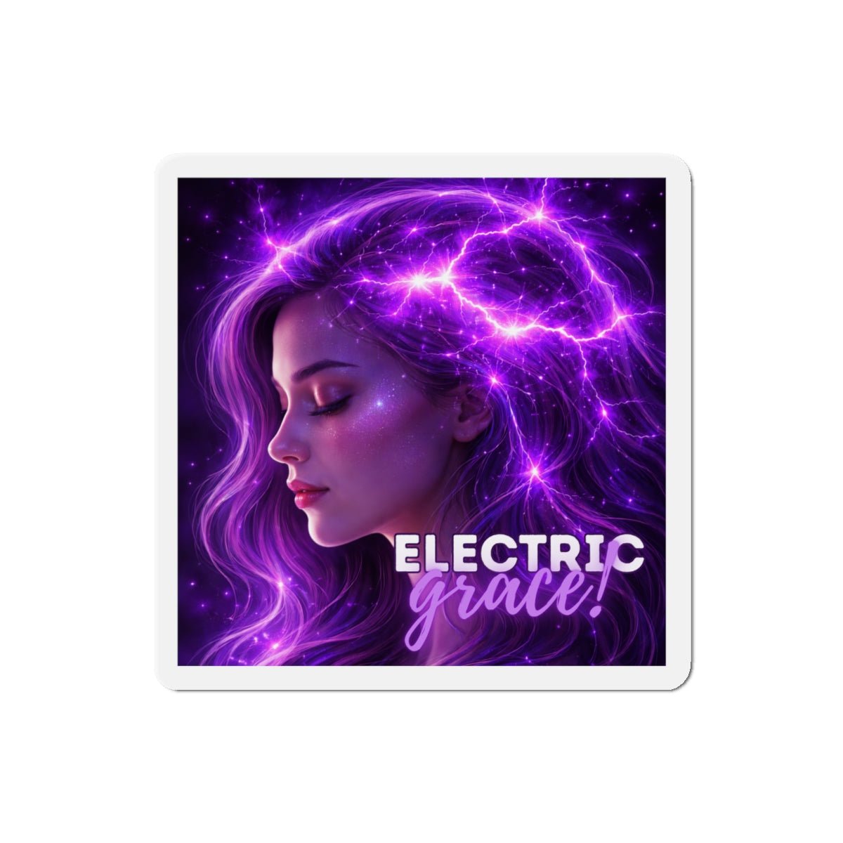 Electric Grace Magnet – Purple Energy Art Design - Magnets, Indoor & Outdoor - EpiAl's Shop
