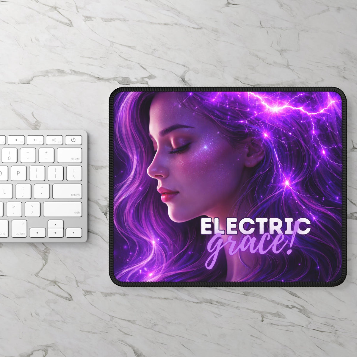 Electric Grace Mouse Pad – Purple Energy Art Desk Accessory - Pads, Mouse & Desk - EpiAl's Shop