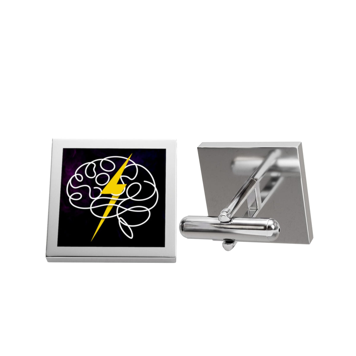 Electric Mind Brain Cufflinks, Elegant Men's Accessory - Jewelry, Cufflinks - EpiAl's Shop
