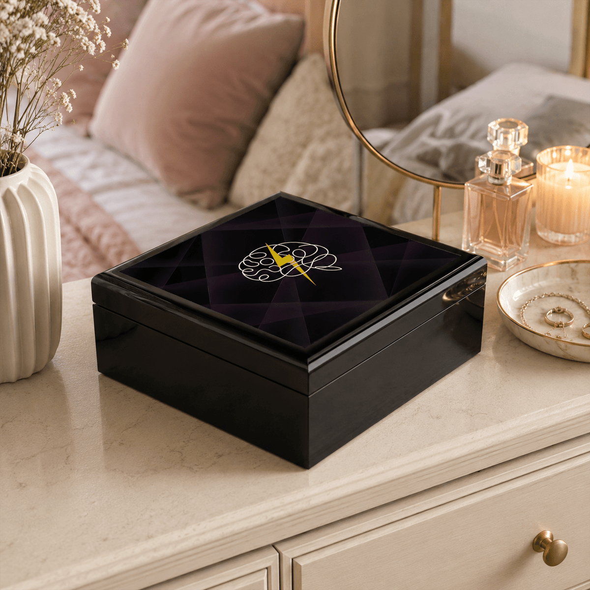 Electric Mind Epilepsy Awareness Jewelry Box - Decor, Jewelry Boxes - EpiAl's Shop