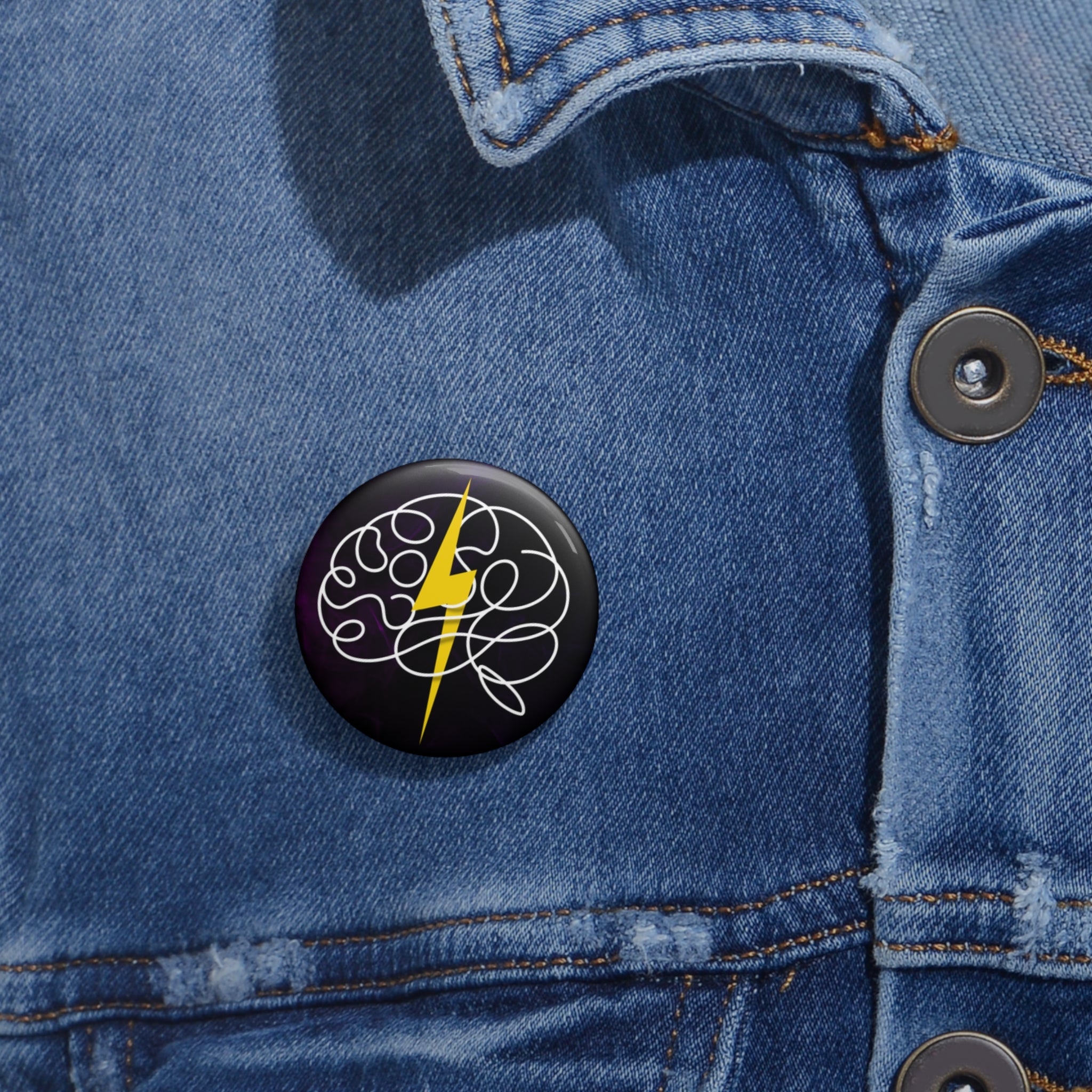 Electric Mind Epilepsy Awareness Pin Button - Buttons, Pinback - EpiAl's Shop