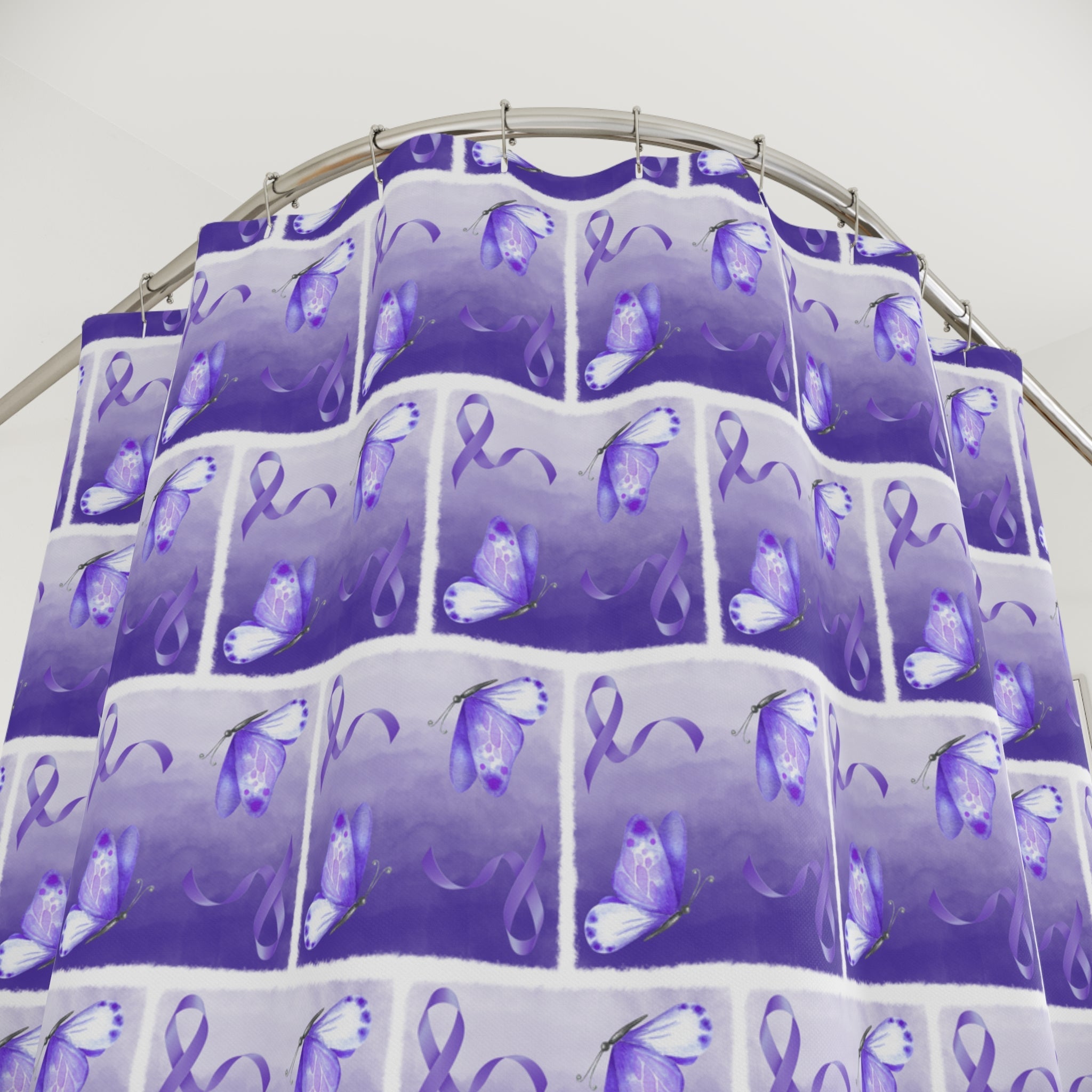 Elegant Butterfly Shower Curtain - Transform Your Bathroom with Purple Decor - Decor, Bathroom, Shower Curtains - EpiAl's Shop