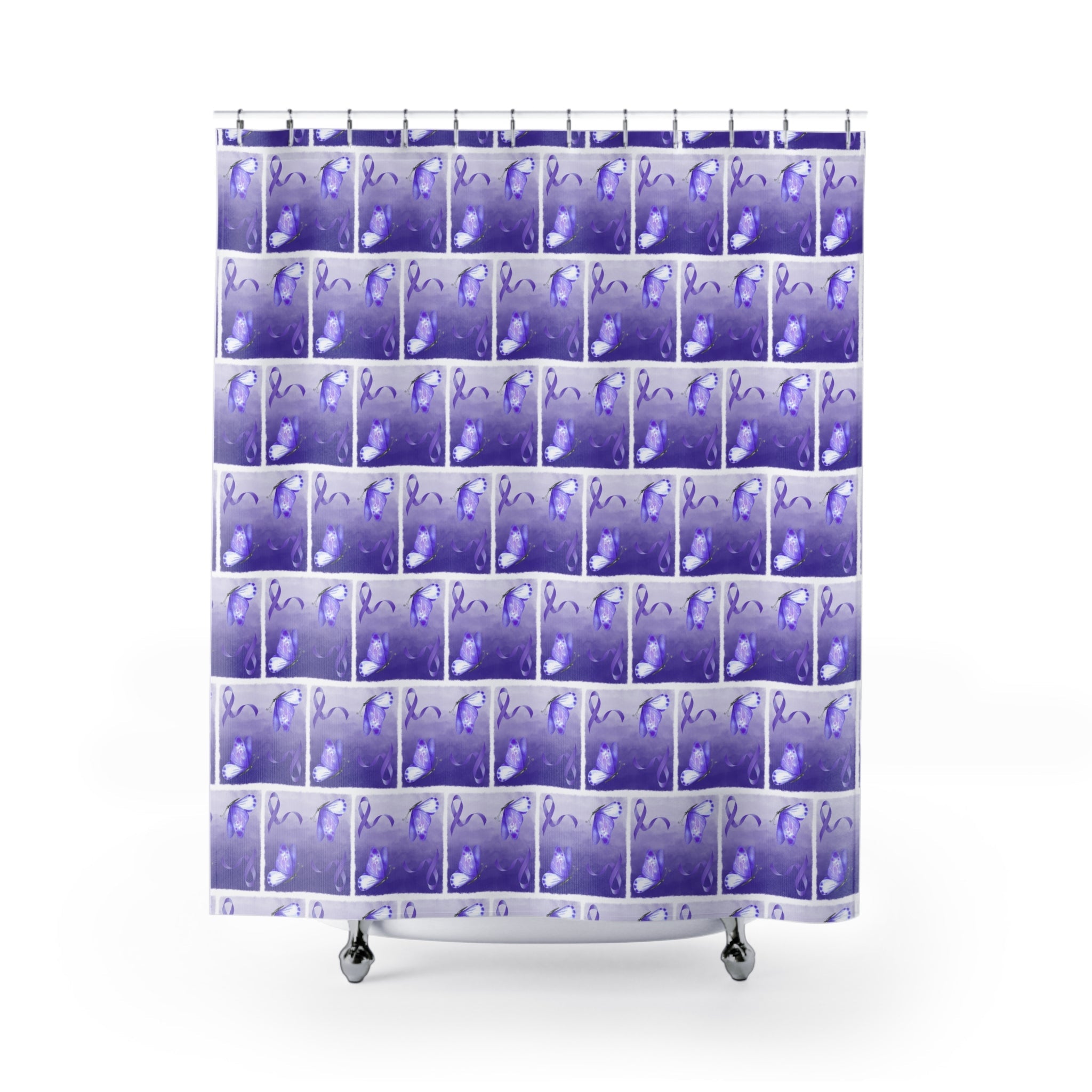 Elegant Butterfly Shower Curtain - Transform Your Bathroom with Purple Decor - Decor, Bathroom, Shower Curtains - EpiAl's Shop
