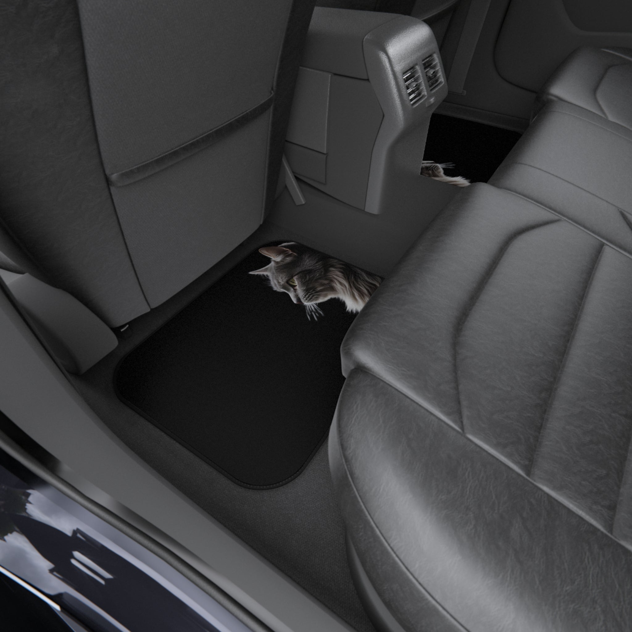Elegant Cat Car Mats - Set of 4 | Premium Automotive Accessories for Cat Lovers - Accessories, Auto, Spare Tire Covers - EpiAl's Shop