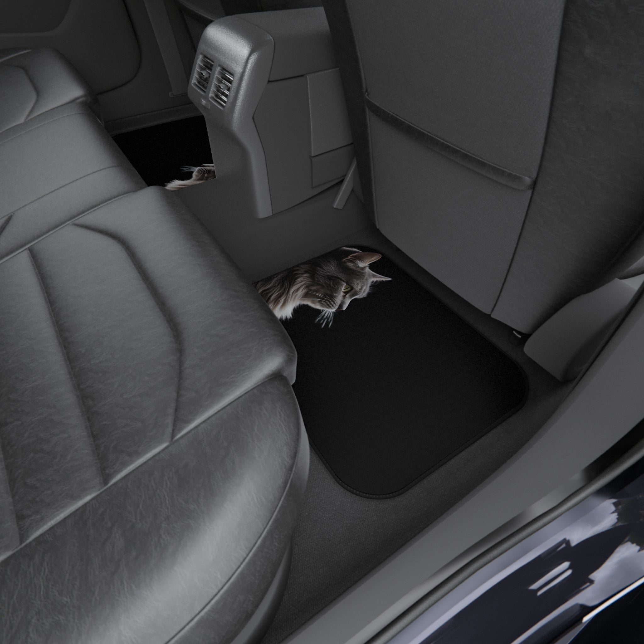 Elegant Cat Car Mats - Set of 4 | Premium Automotive Accessories for Cat Lovers - Accessories, Auto, Spare Tire Covers - EpiAl's Shop
