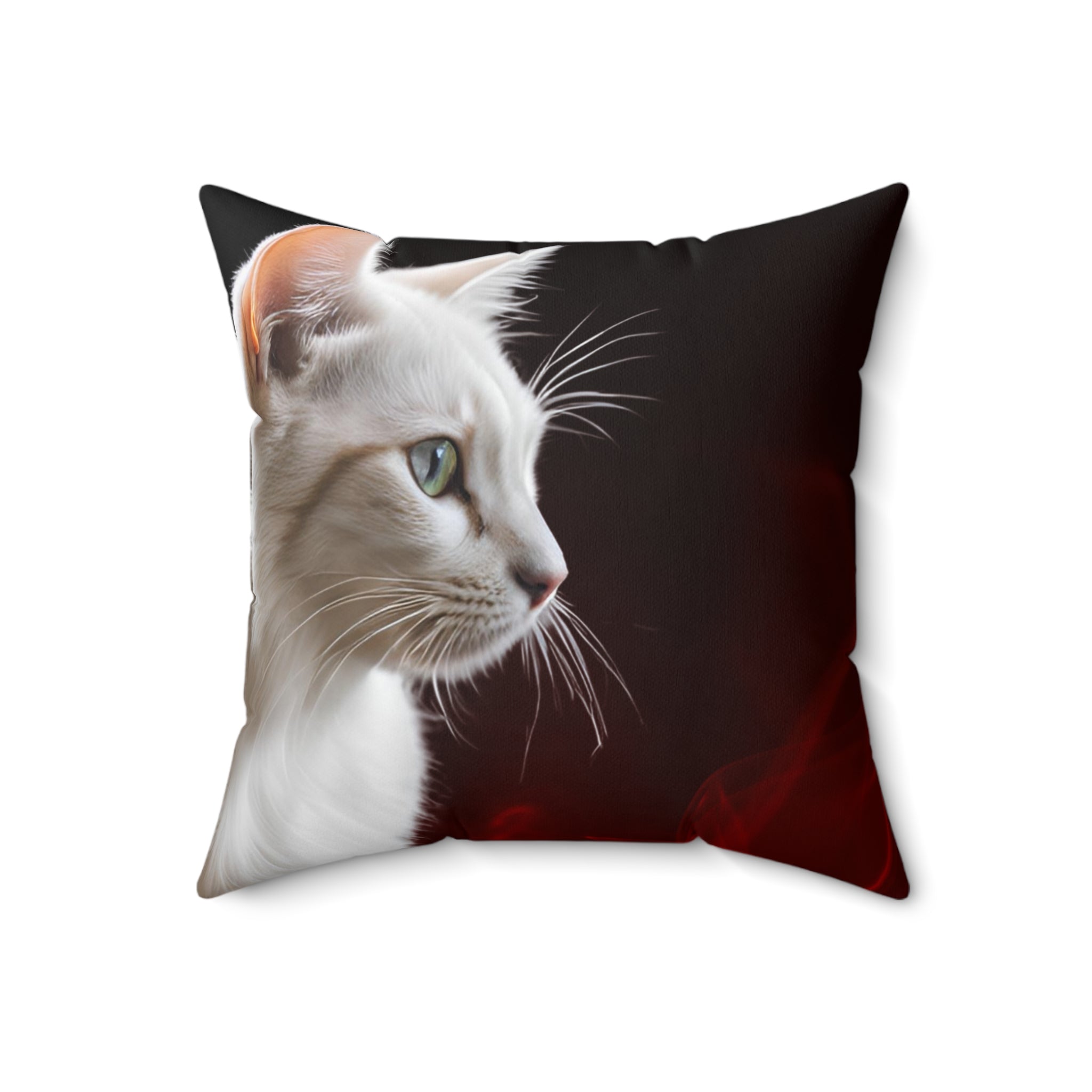 Elegant Cat Profile Square Pillow - Cozy Decor for Cat Lovers - Decor, Home, Pillows - EpiAl's Shop