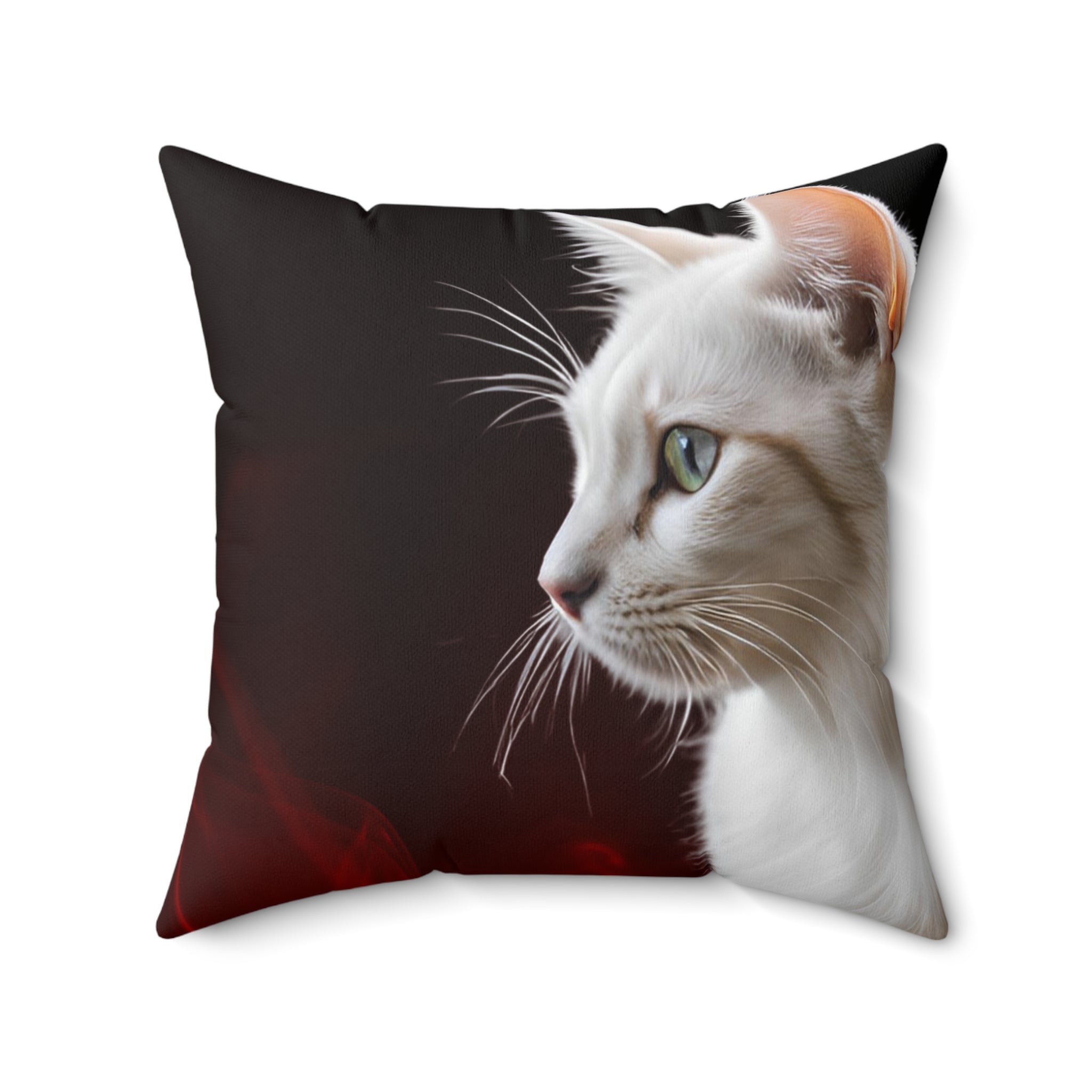 Elegant Cat Profile Square Pillow - Cozy Decor for Cat Lovers - Decor, Home, Pillows - EpiAl's Shop
