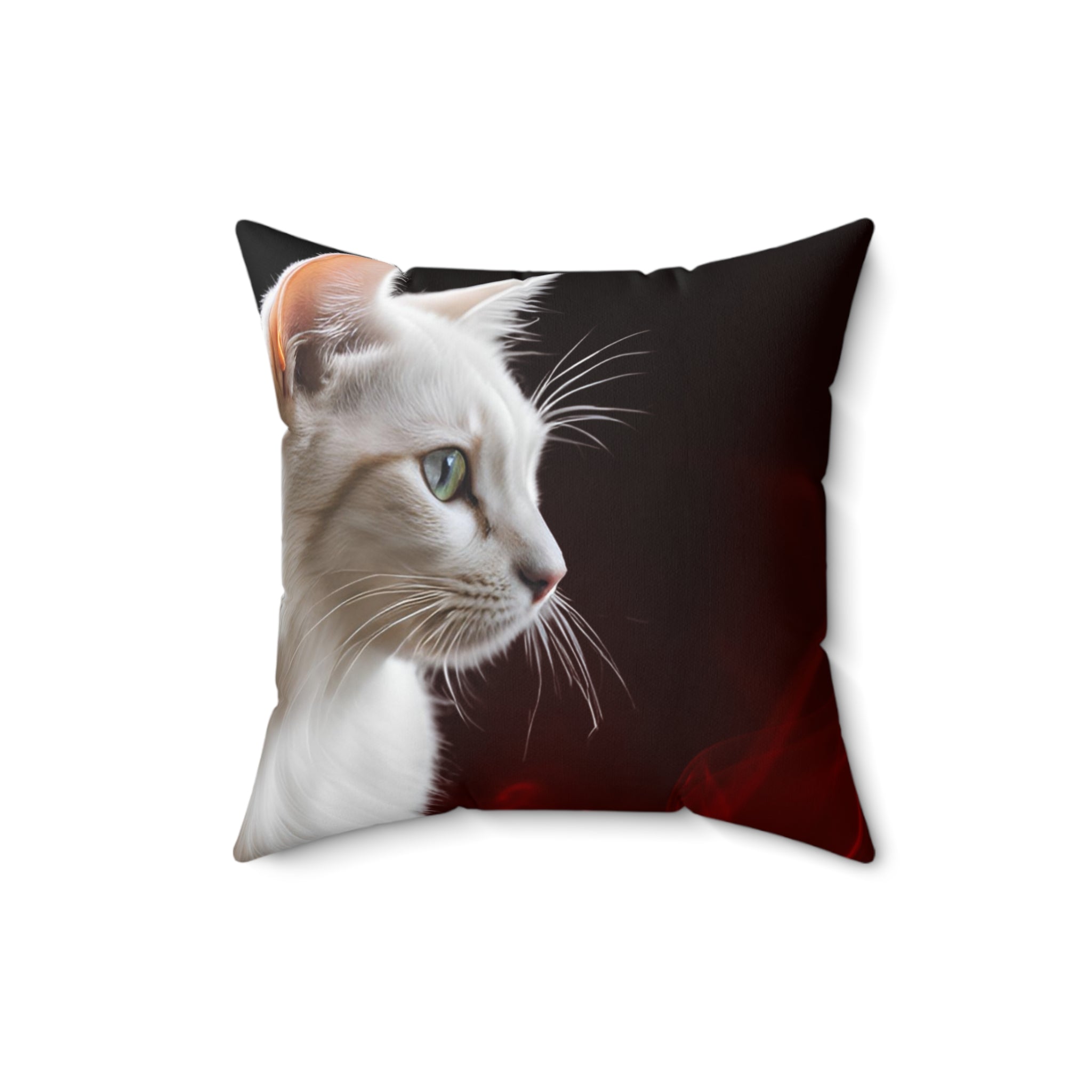 Elegant Cat Profile Square Pillow - Cozy Decor for Cat Lovers - Decor, Home, Pillows - EpiAl's Shop