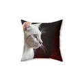 Elegant Cat Profile Square Pillow - Cozy Decor for Cat Lovers - Decor, Home, Pillows - EpiAl's Shop