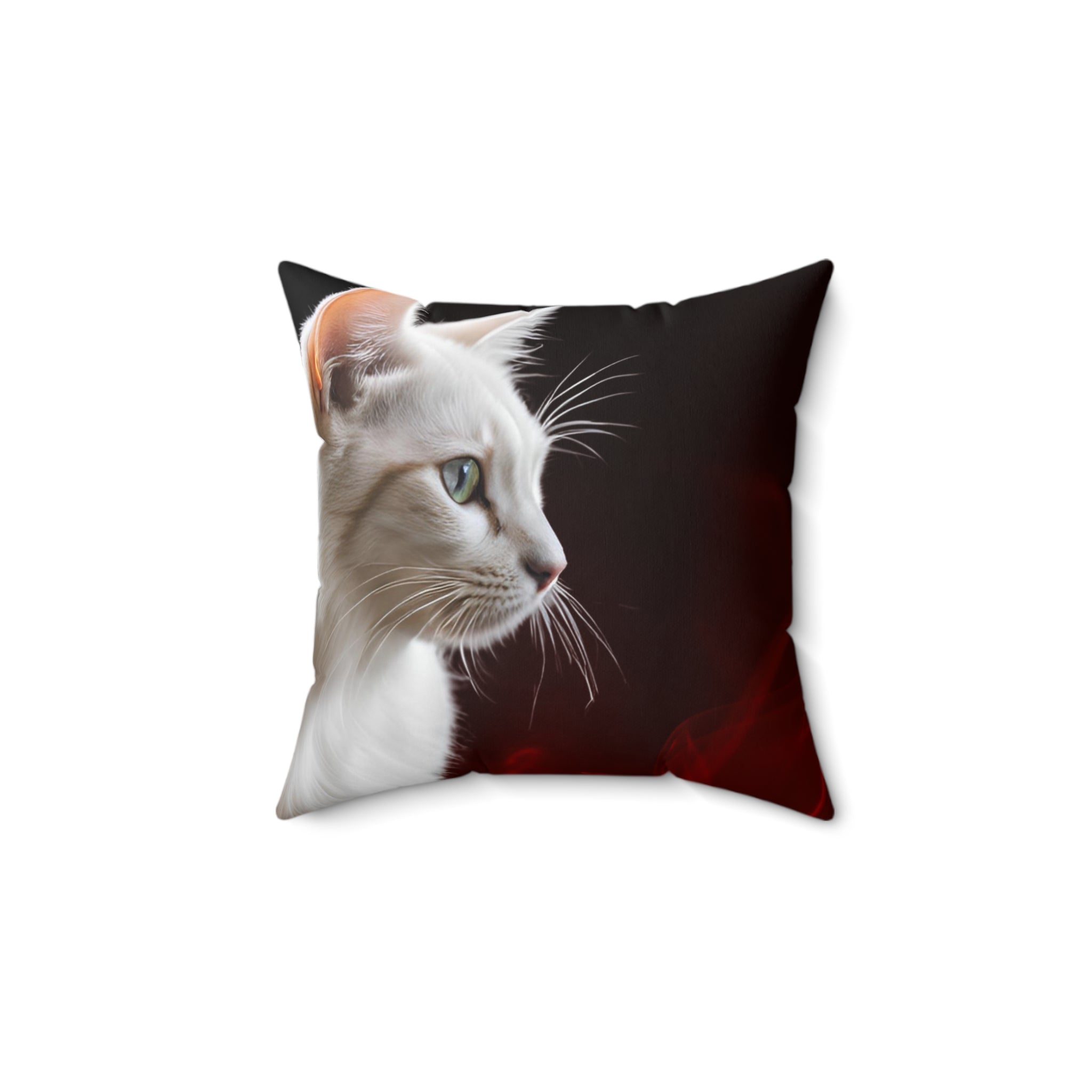 Elegant Cat Profile Square Pillow - Cozy Decor for Cat Lovers - Decor, Home, Pillows - EpiAl's Shop