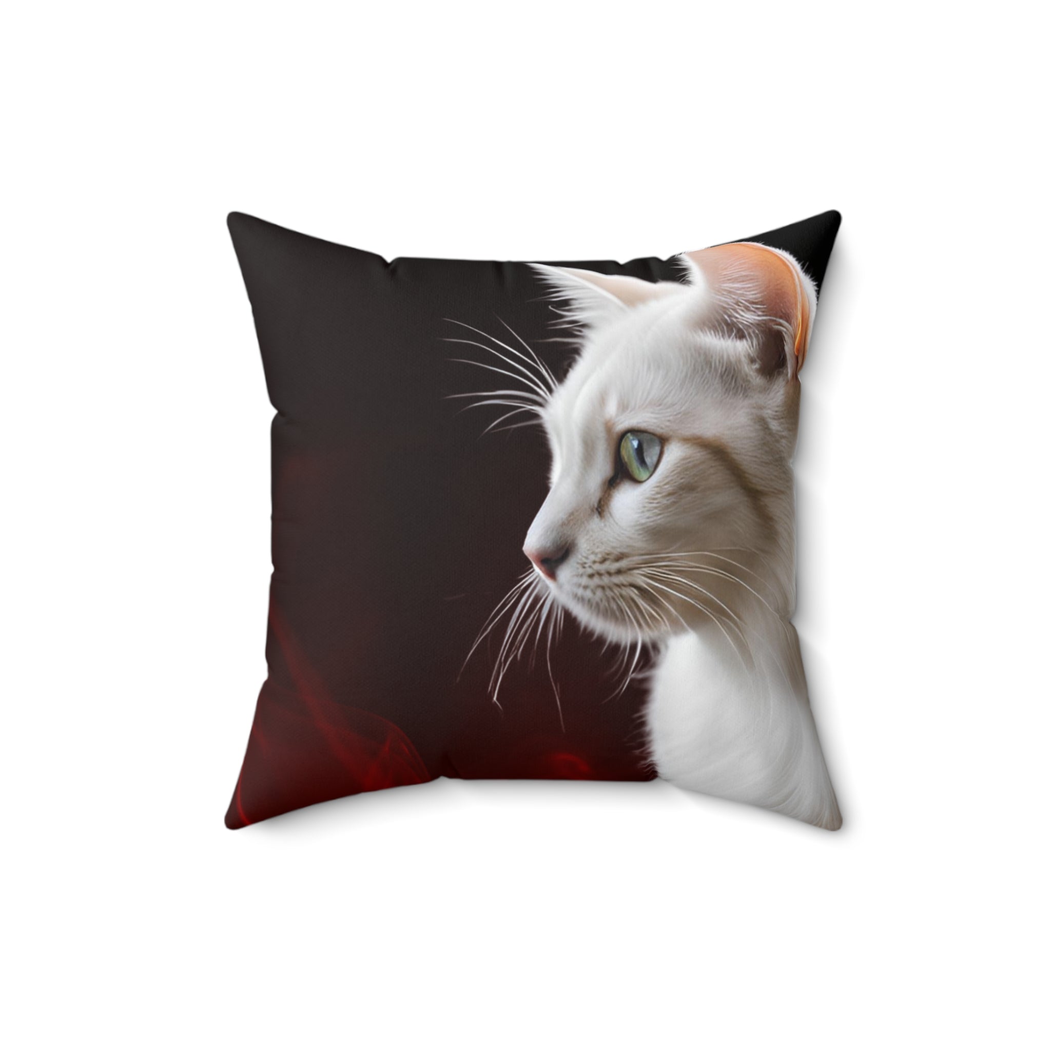 Elegant Cat Profile Square Pillow - Cozy Decor for Cat Lovers - Decor, Home, Pillows - EpiAl's Shop