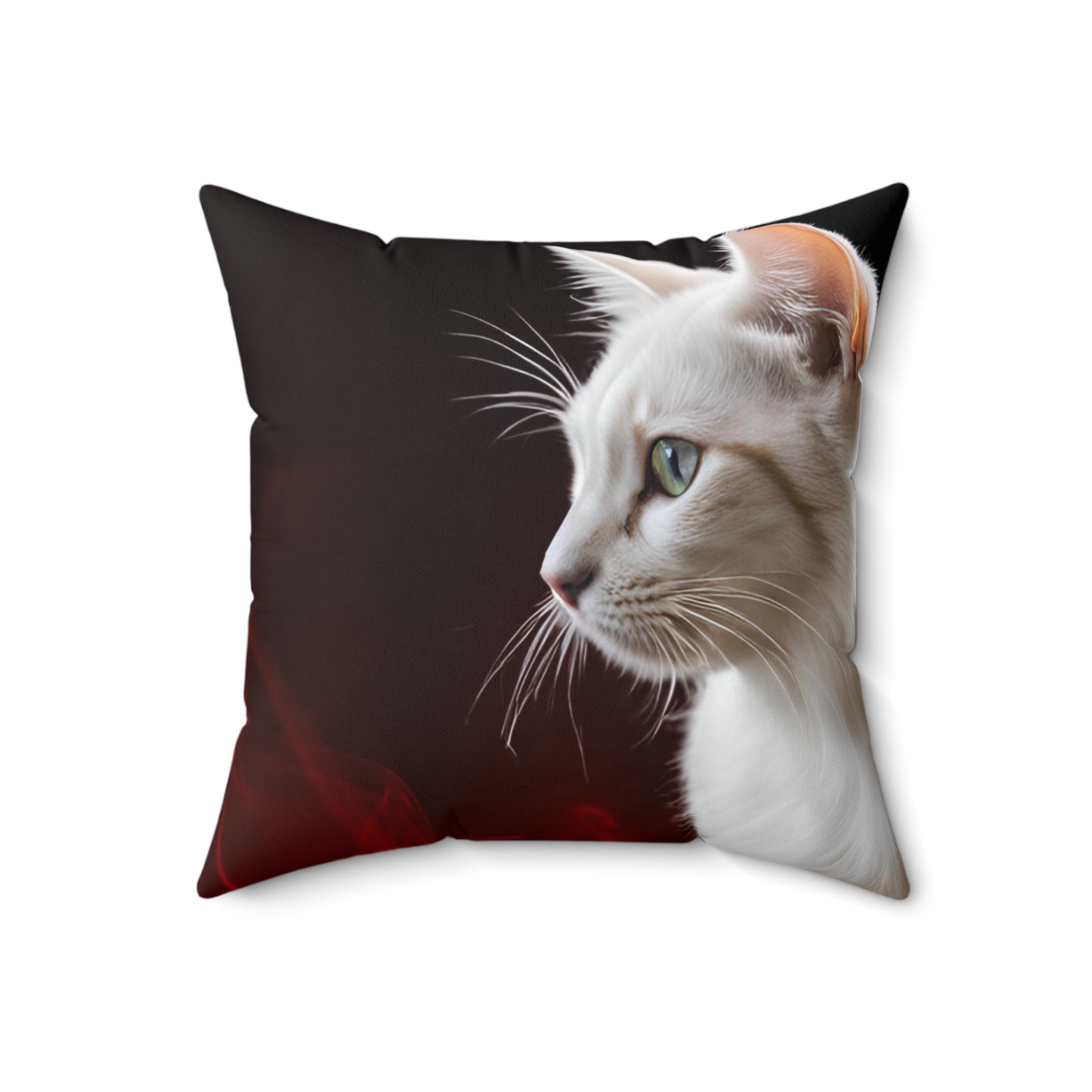 Elegant Cat Profile Square Pillow - Cozy Decor for Cat Lovers - Decor, Home, Pillows - EpiAl's Shop
