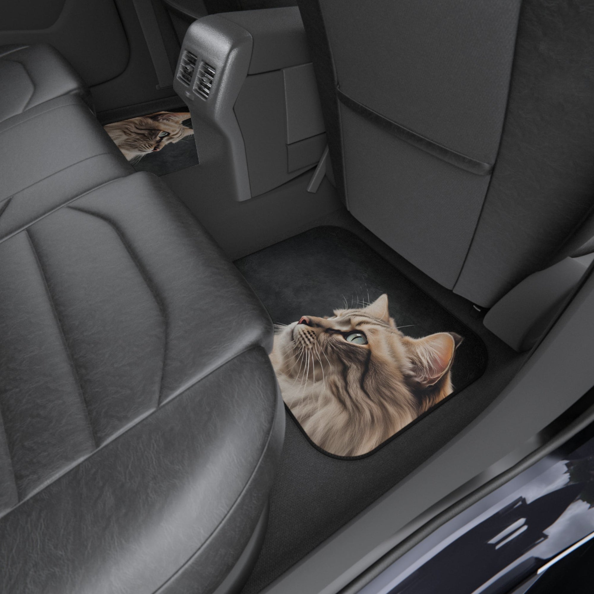 Elegant Cat - Themed Car Mats - Set of 4 | Pet Lover's Stylish Auto Accessories - Accessories, Auto, Spare Tire Covers - EpiAl's Shop