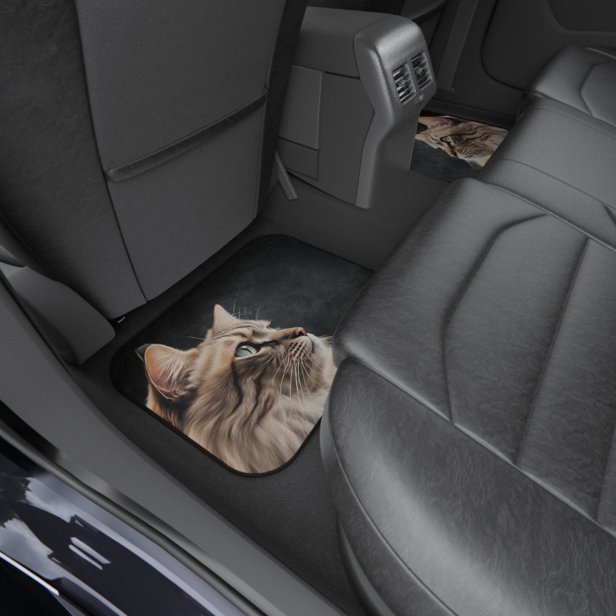 Elegant Cat - Themed Car Mats - Set of 4 | Pet Lover's Stylish Auto Accessories - Accessories, Auto, Spare Tire Covers - EpiAl's Shop
