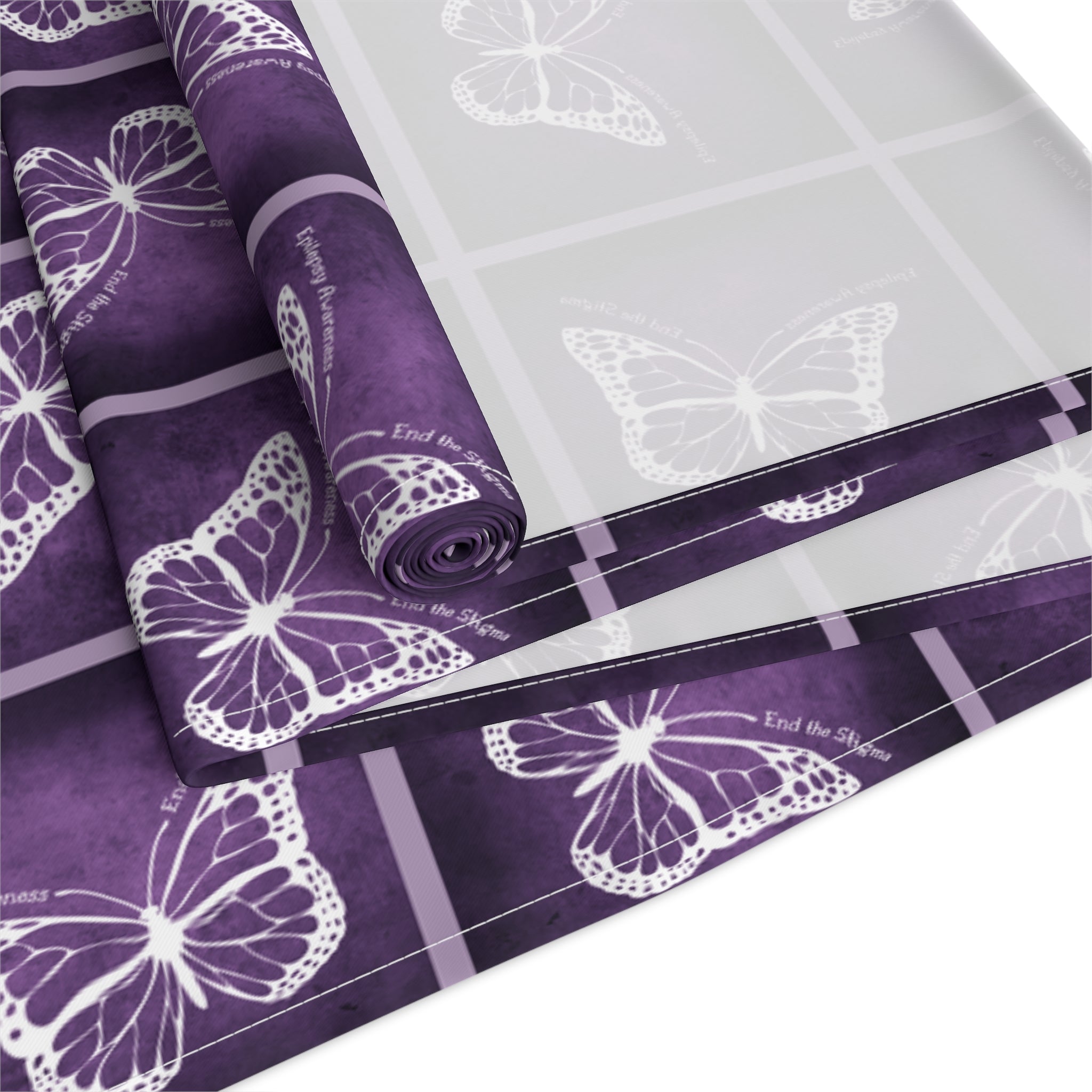 Elegant Purple Butterfly Design Table Runner - Decor, Dining, Table Decor - EpiAl's Shop