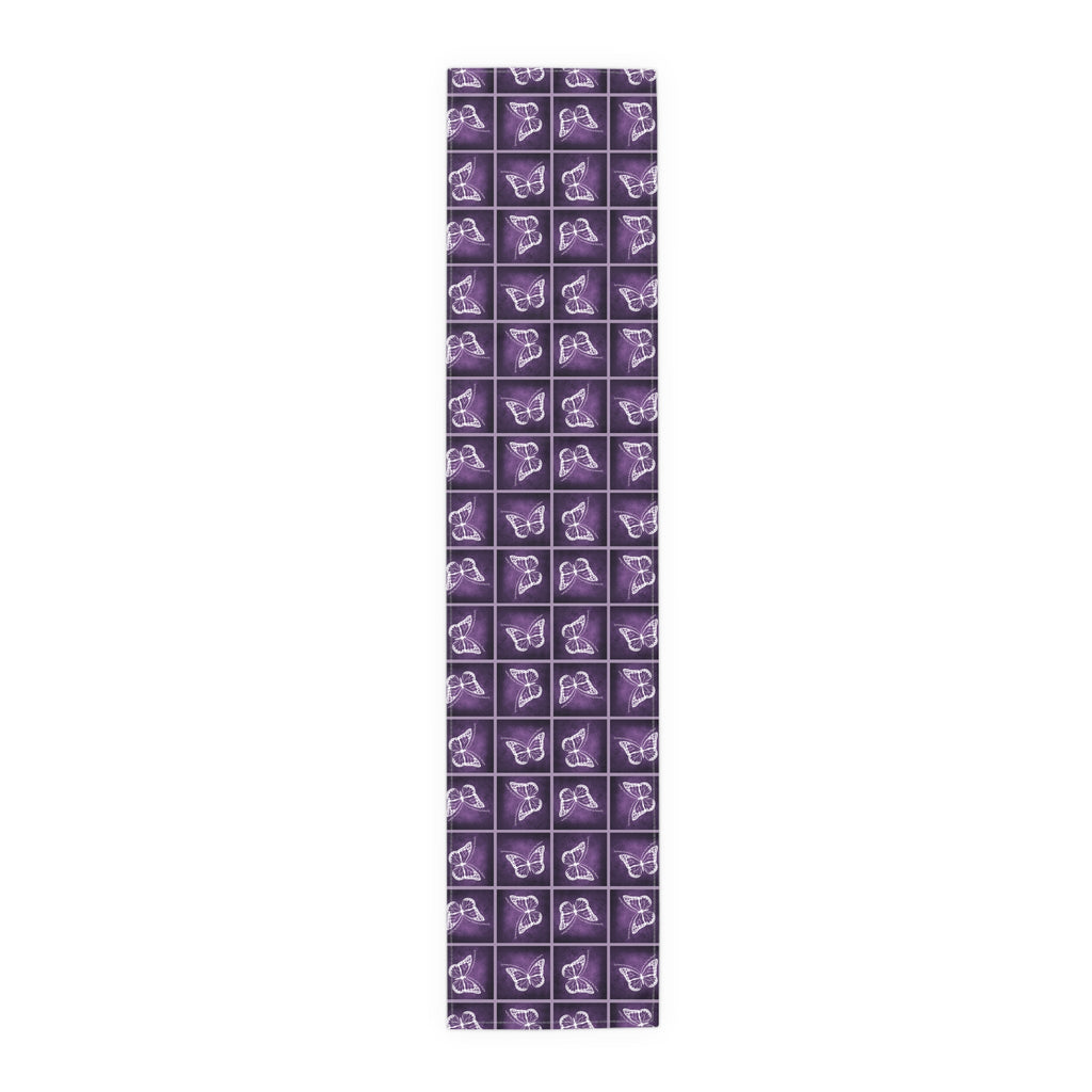 Elegant Purple Butterfly Design Table Runner - Decor, Dining, Table Decor - EpiAl's Shop