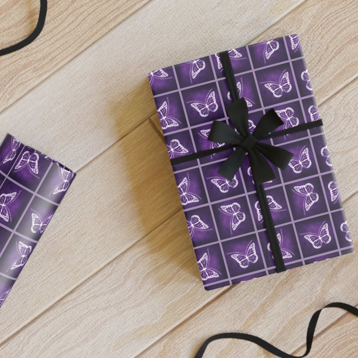 Elegant Purple Butterfly Gift Wrapping Paper Roll - Perfect for All Occasions - Paper Products, Gift Wrapping Paper - EpiAl's Shop