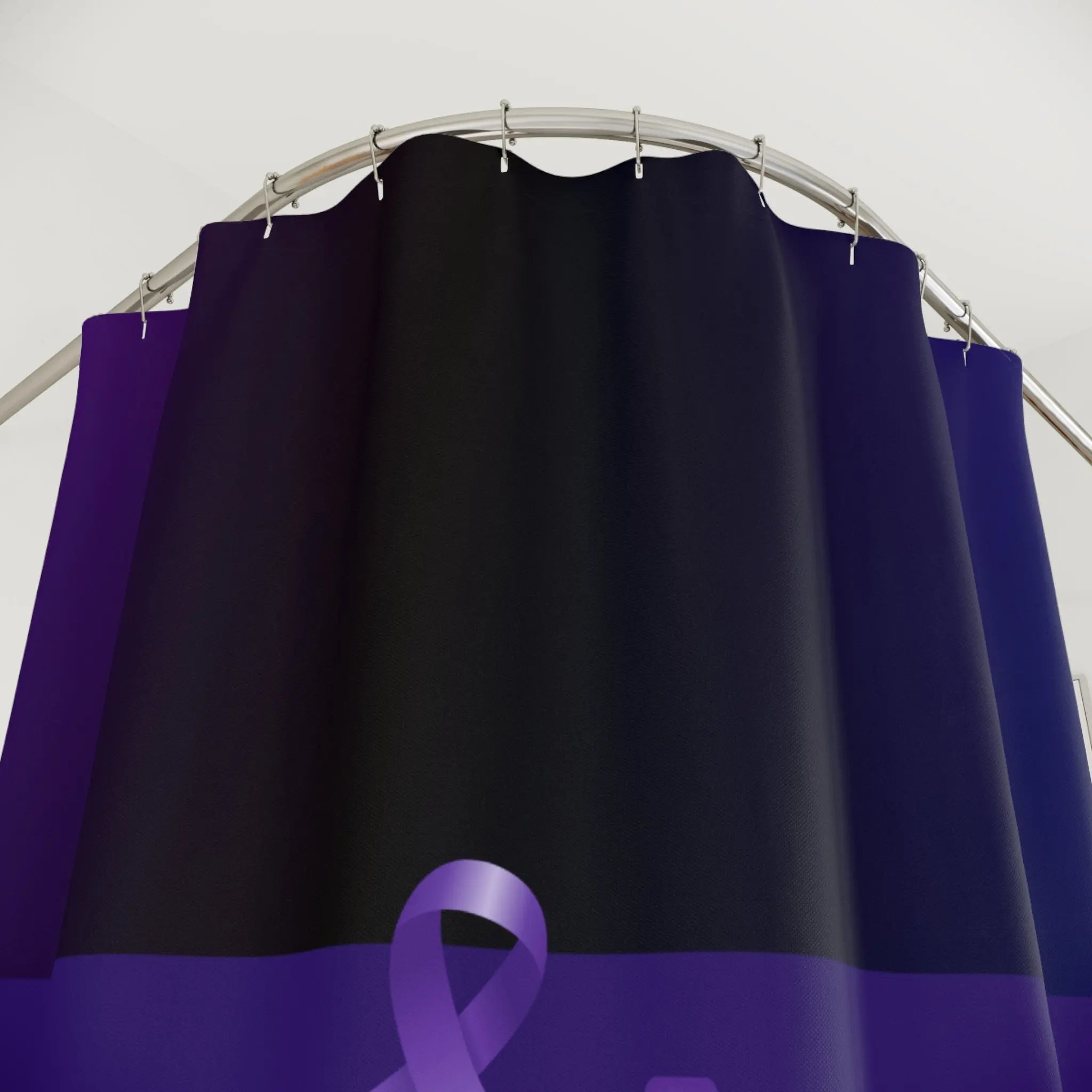 Elegant Purple Ribbon Shower Curtain - for Epilepsy Awareness - Decor, Bathroom, Shower Curtains - EpiAl's Shop