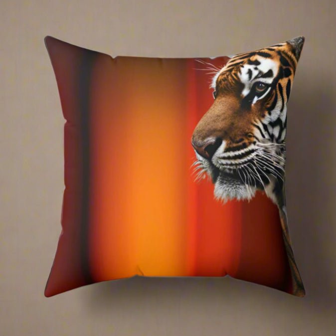 Elegant Tiger Print Square Pillow - Vibrant Home Decor - Decor, Home, Pillows - EpiAl's Shop