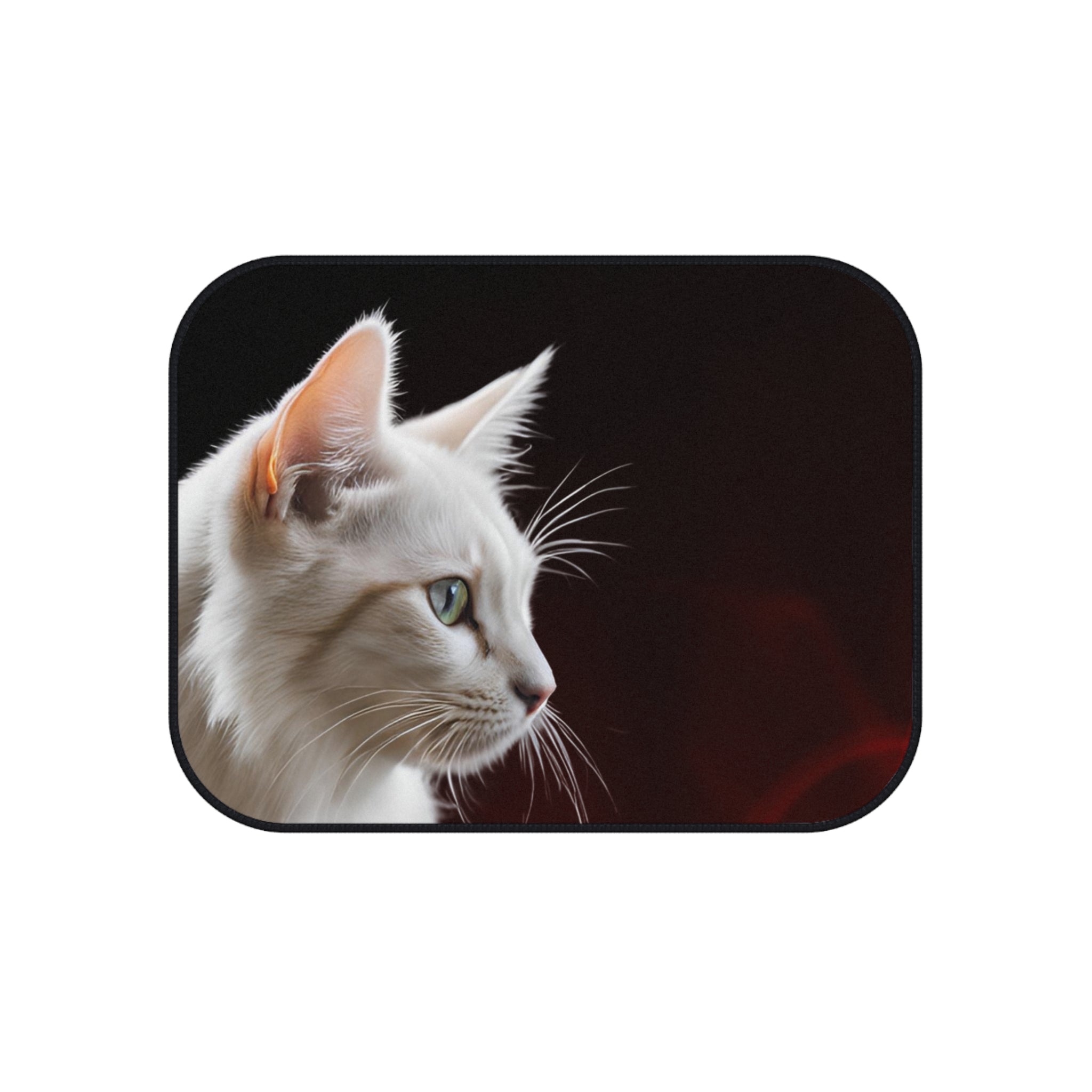 Elegant White Cat Car Mats - Set of 4 - Stylish Auto Accessories for Pet Lovers - Accessories, Auto, Spare Tire Covers - EpiAl's Shop