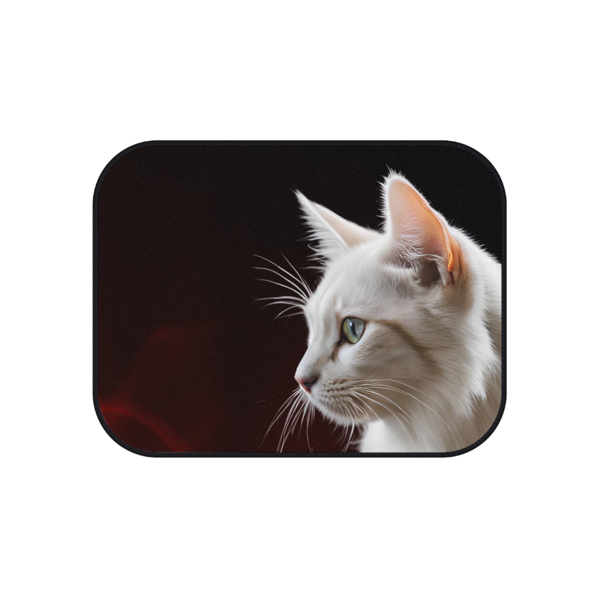 Elegant White Cat Car Mats - Set of 4 - Stylish Auto Accessories for Pet Lovers - Accessories, Auto, Spare Tire Covers - EpiAl's Shop