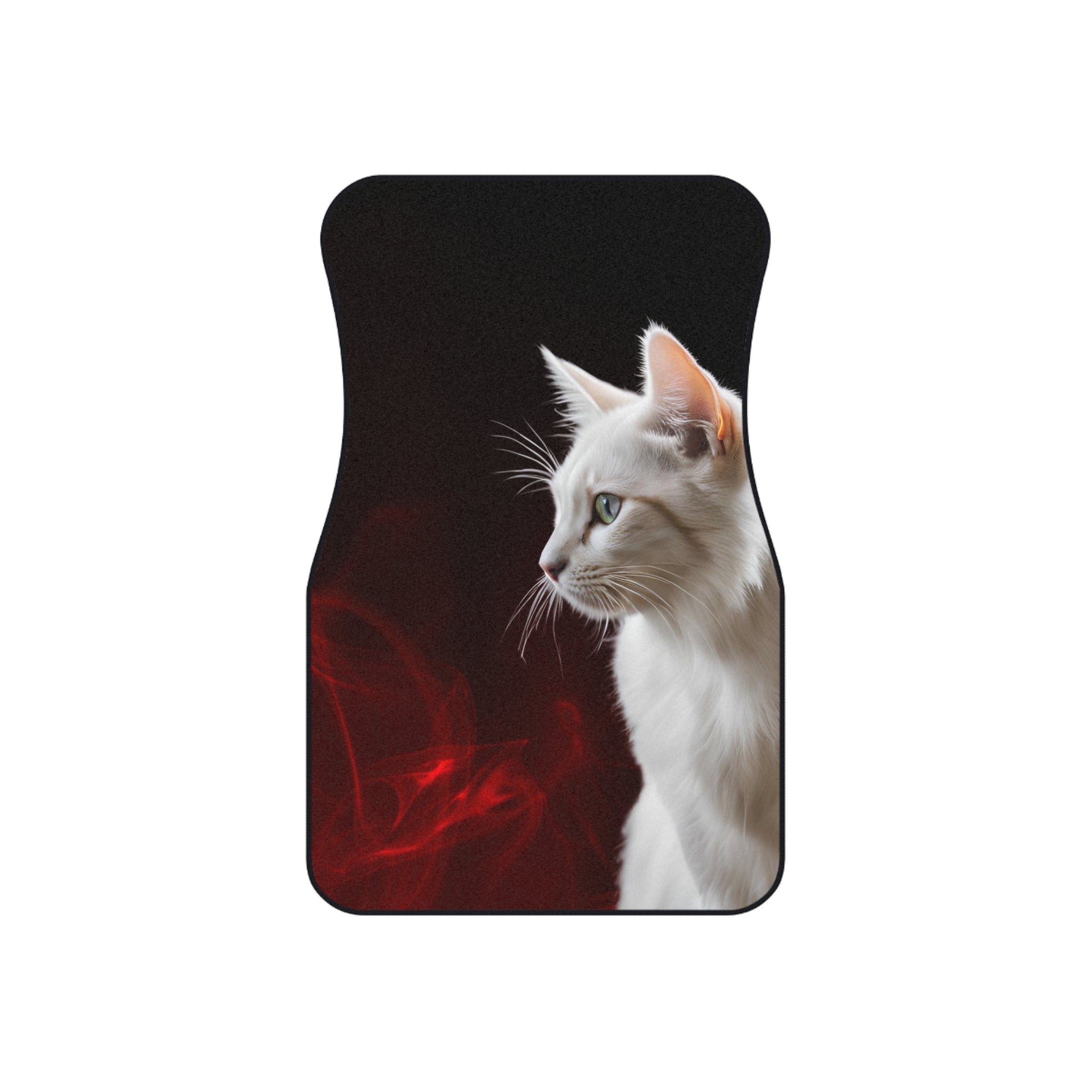 Elegant White Cat Car Mats - Set of 4 - Stylish Auto Accessories for Pet Lovers - Accessories, Auto, Spare Tire Covers - EpiAl's Shop