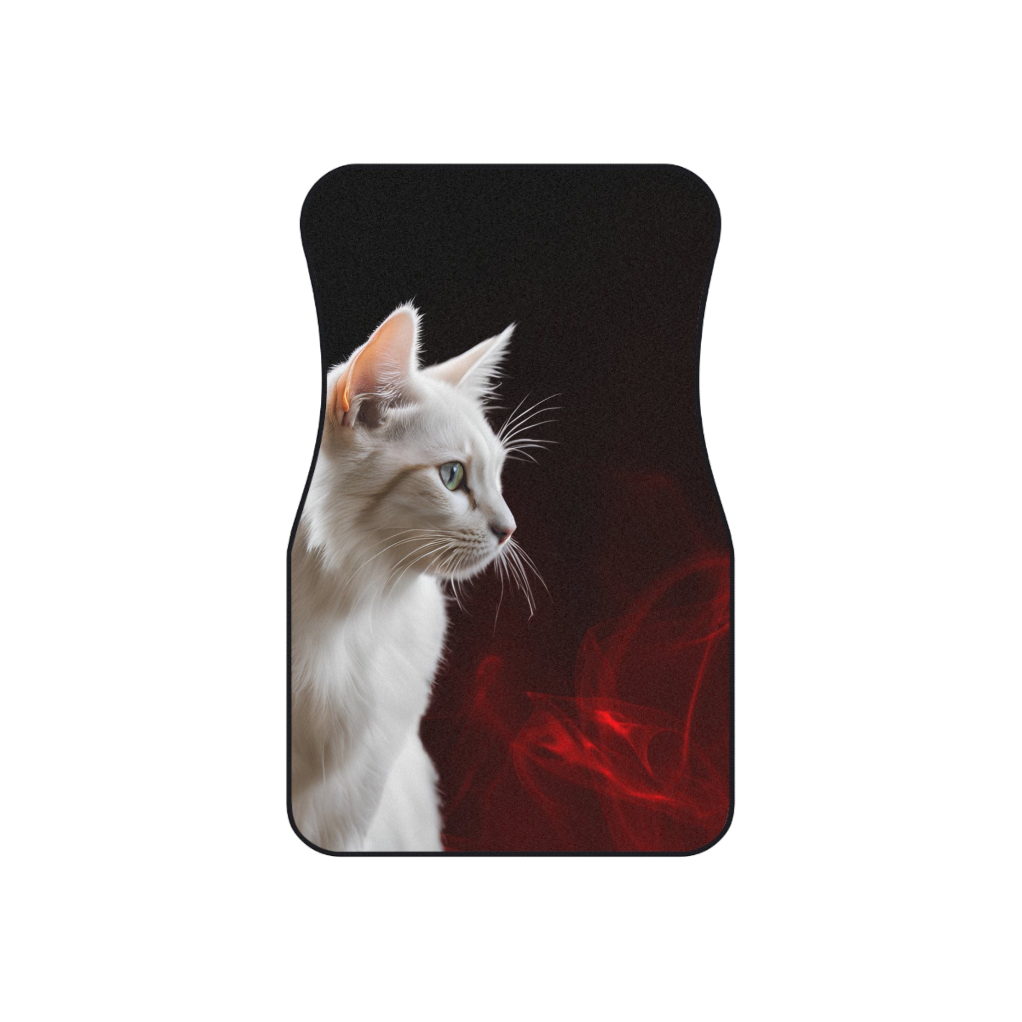 Elegant White Cat Car Mats - Set of 4 - Stylish Auto Accessories for Pet Lovers - Accessories, Auto, Spare Tire Covers - EpiAl's Shop