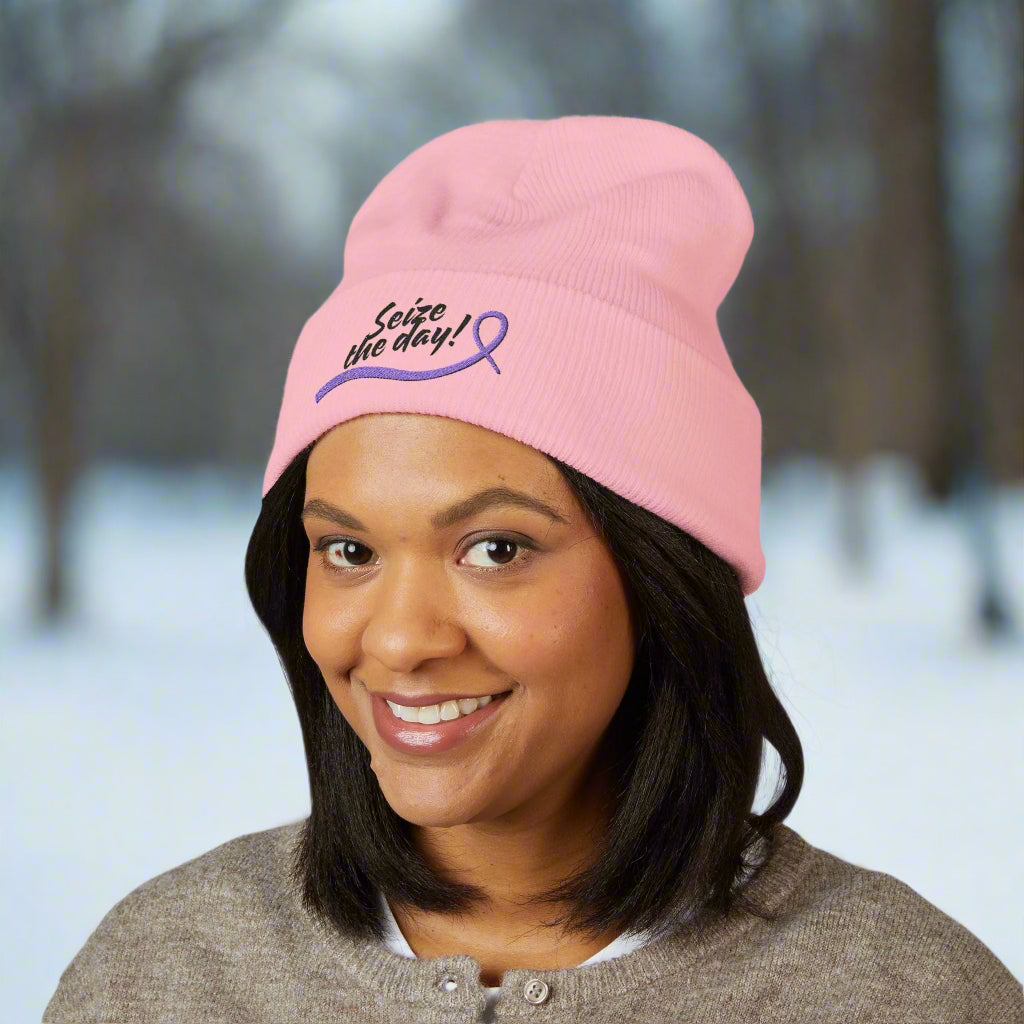Embroidered Seize the Day Beanie - Hats, Beanie - EpiAl's Shop