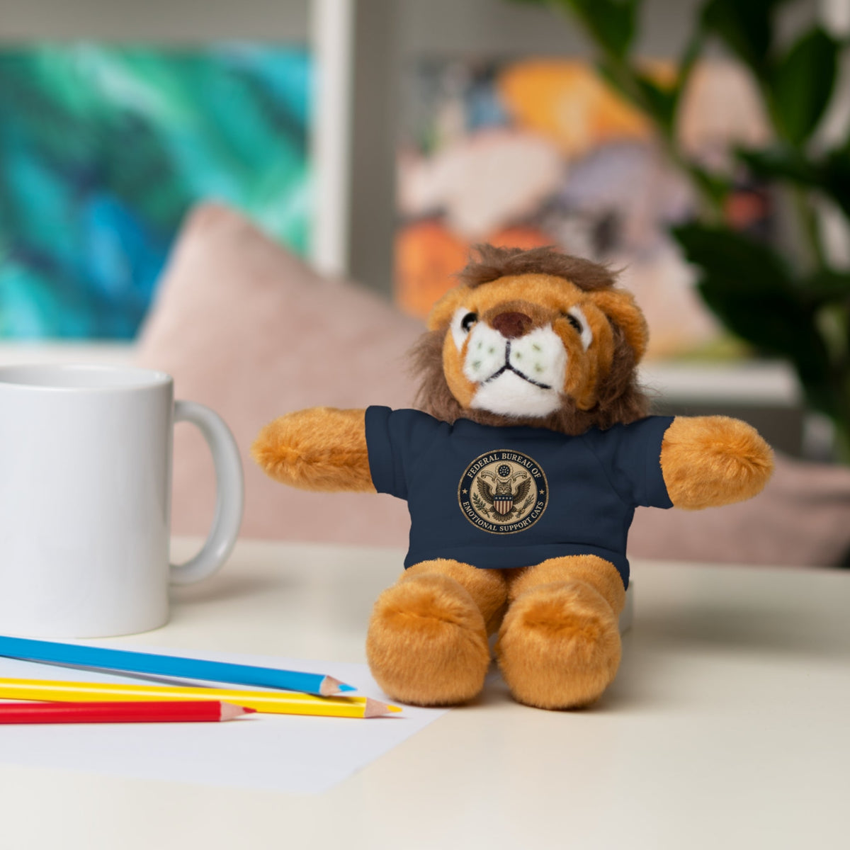 Emotional Support Cats Plush Toy (Jaguar or Lion) - Toys & Games, Plush Stuffed Animals - EpiAl's Shop