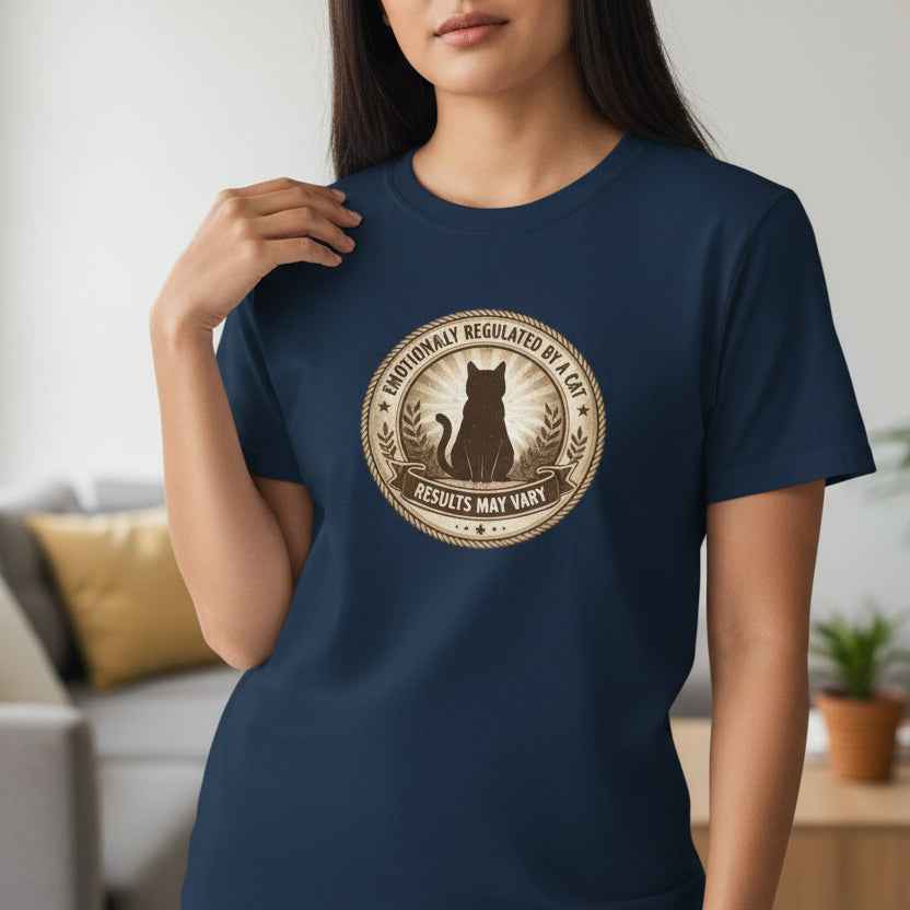 Emotionally Regulated by a Cat T-Shirt - Clothing, Unisex, T-Shirts - EpiAl's Shop