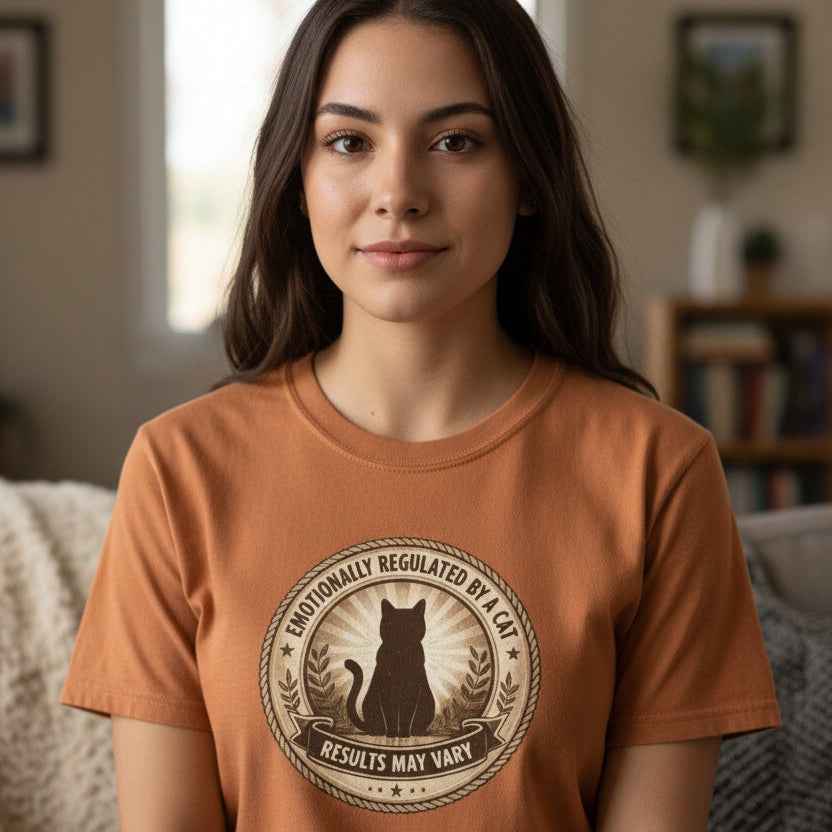 Emotionally Regulated by a Cat T-Shirt - Clothing, Unisex, T-Shirts - EpiAl's Shop